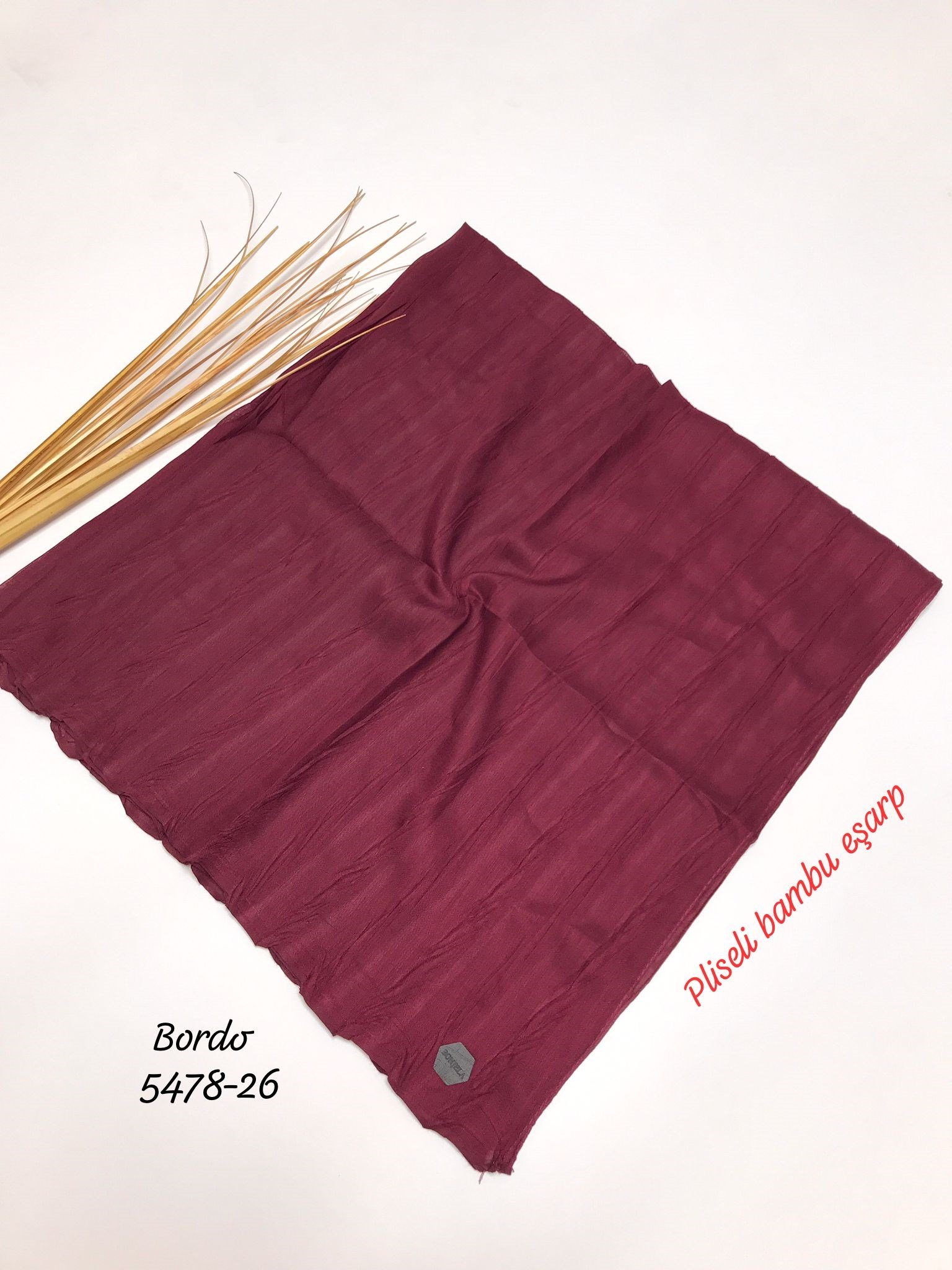 5478 Pliseli Bambu Eşarp