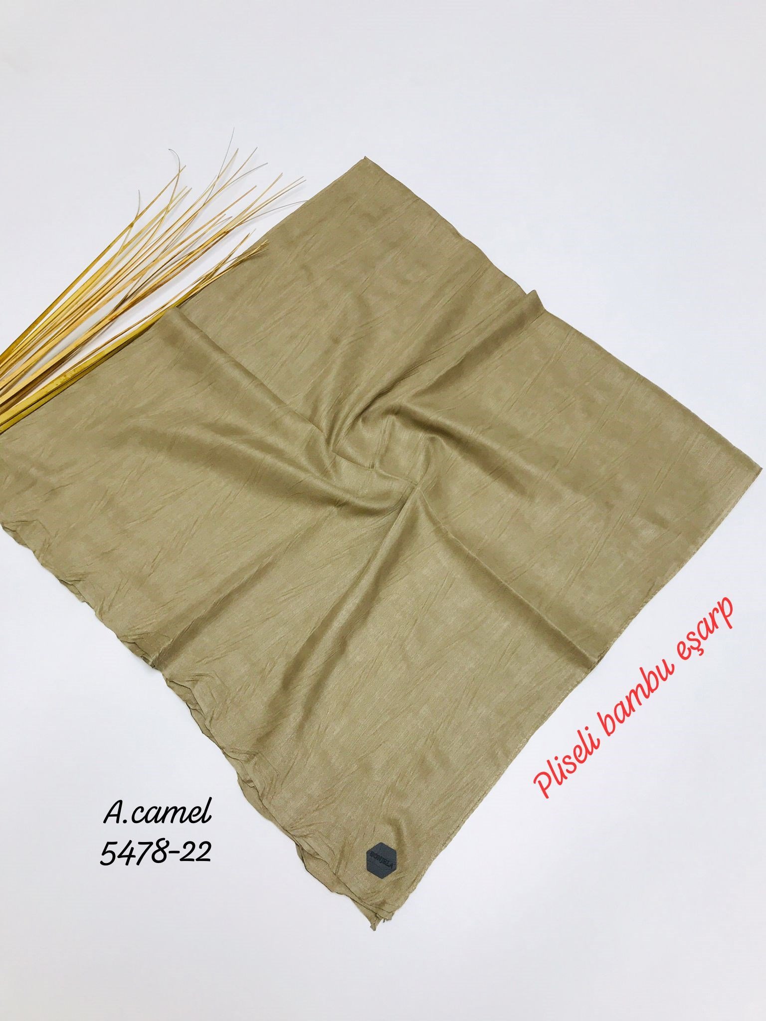 5478 Pliseli Bambu Eşarp