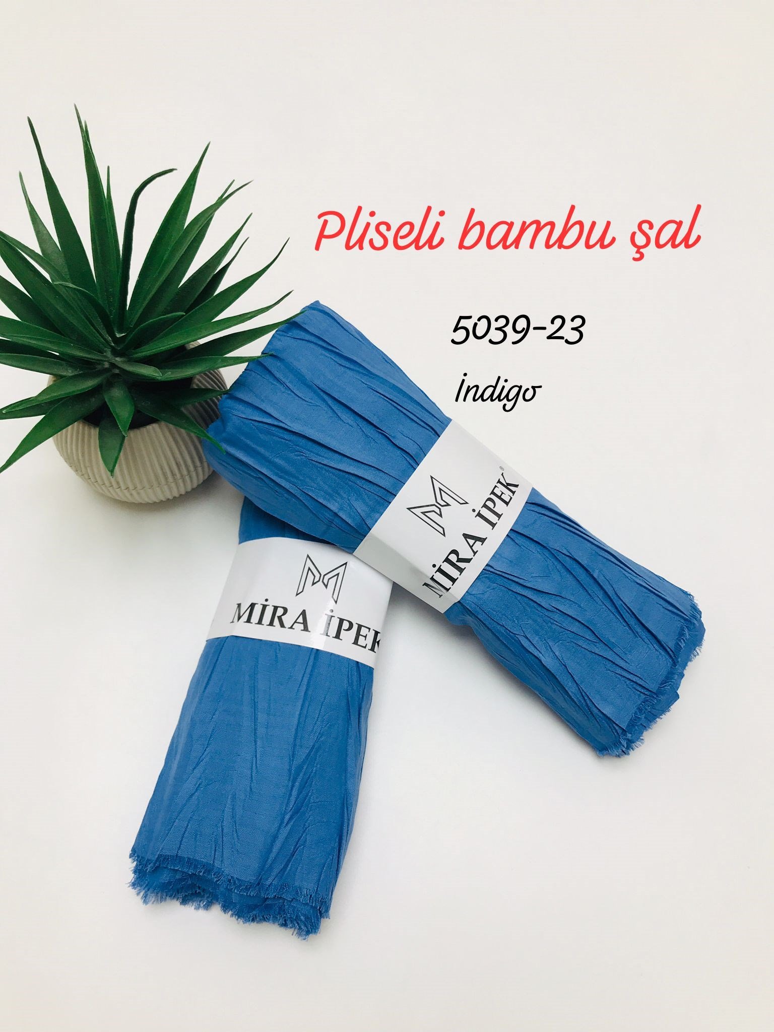 5039 Pliseli Bambu Şal
