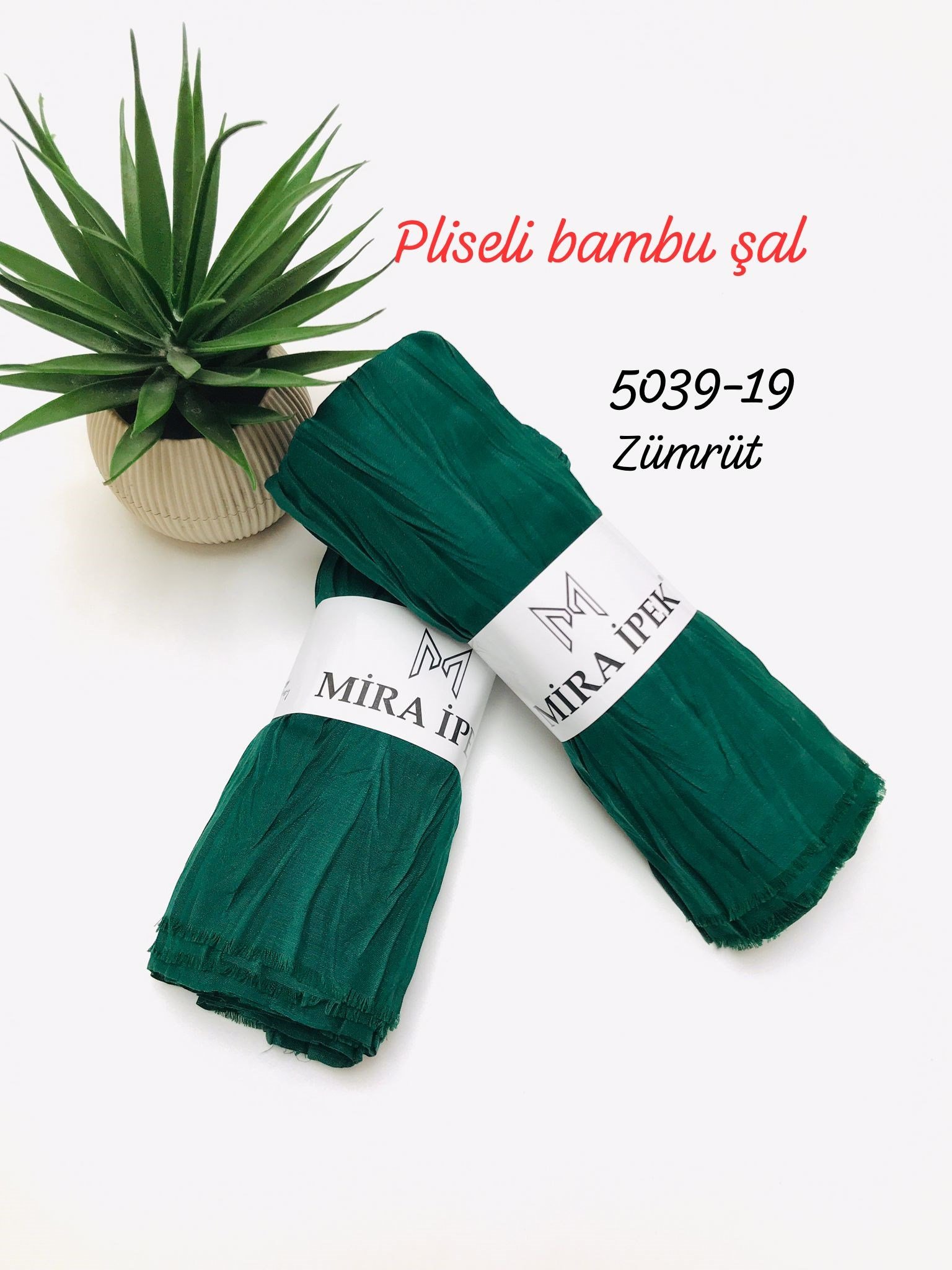 5039 Pliseli Bambu Şal