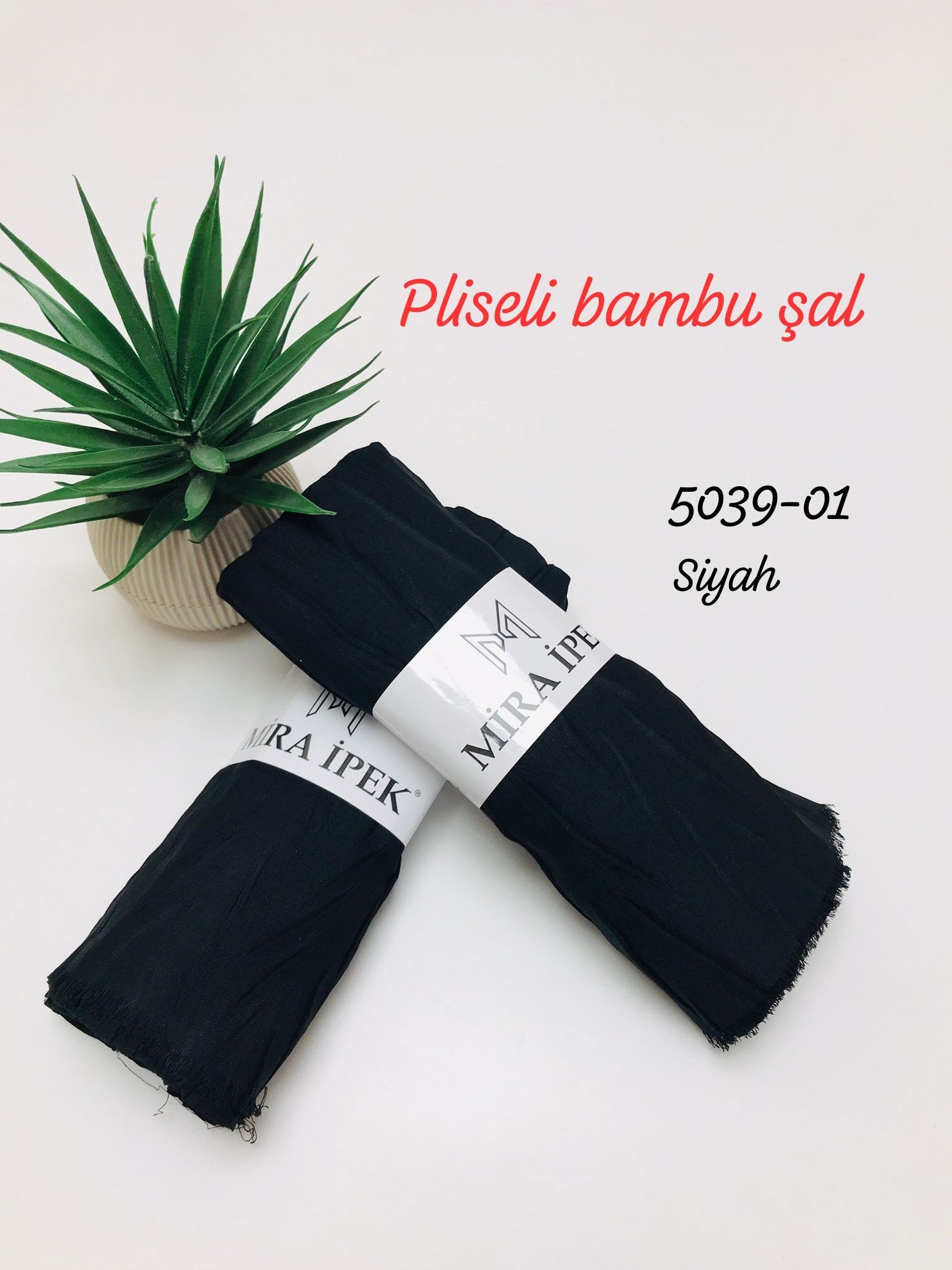 5039 Pliseli Bambu Şal