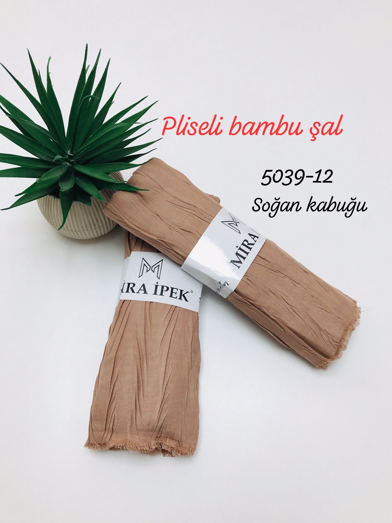 5039 Pliseli Bambu Şal