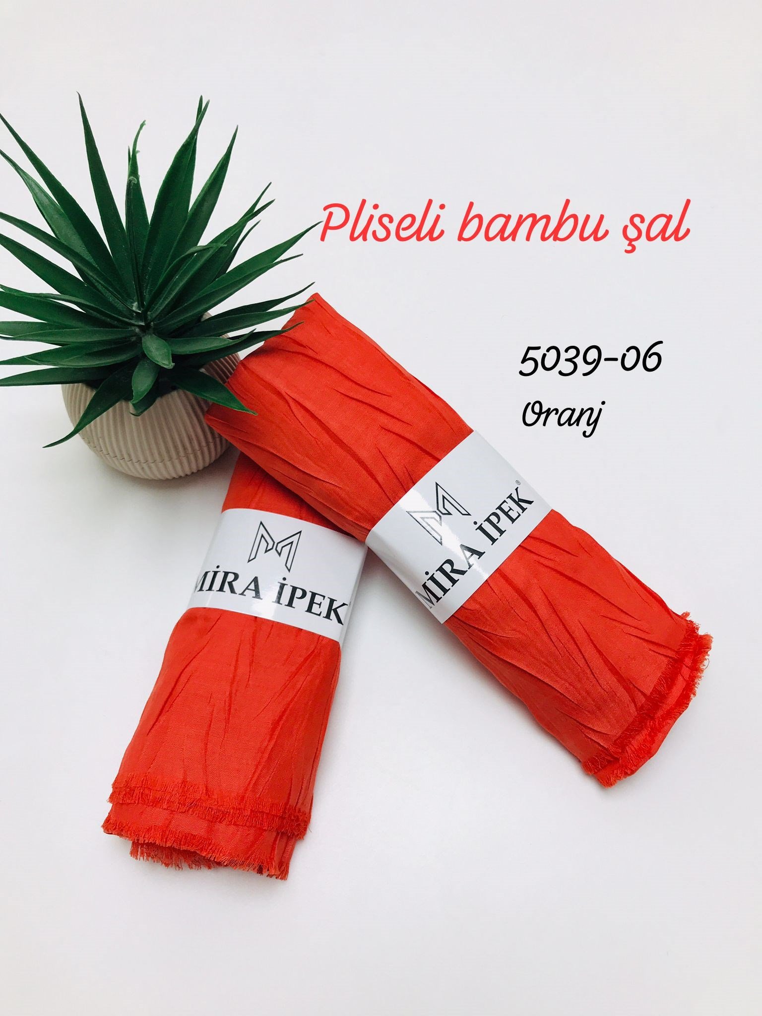 5039 Pliseli Bambu Şal
