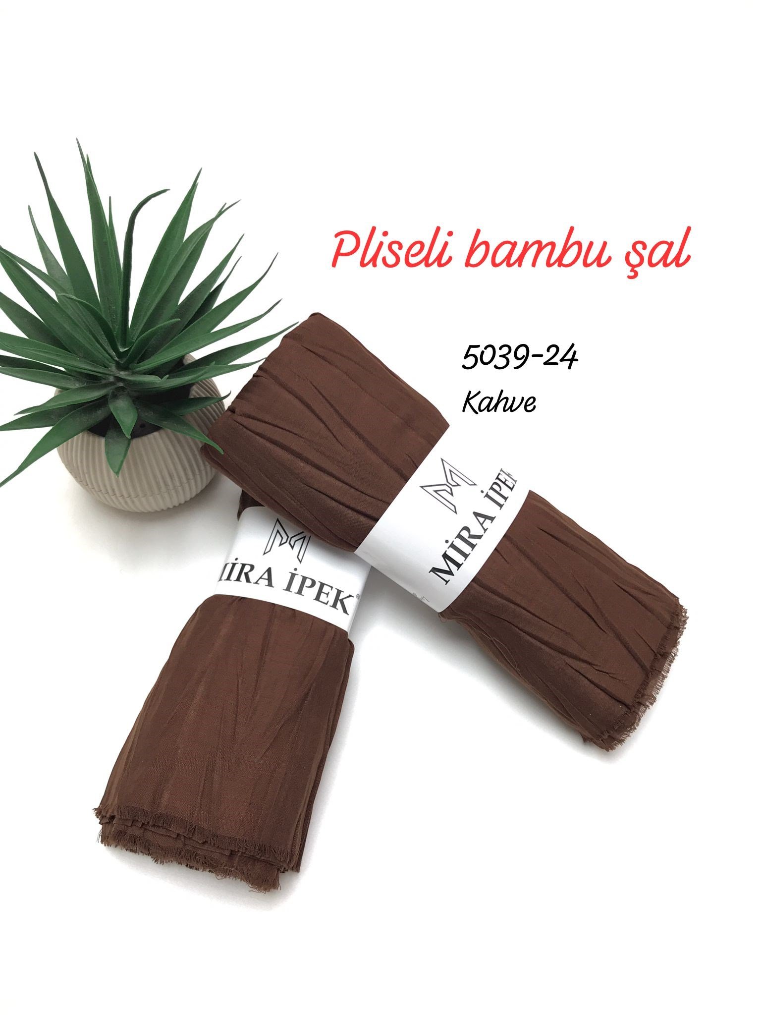 5039 Pliseli Bambu Şal