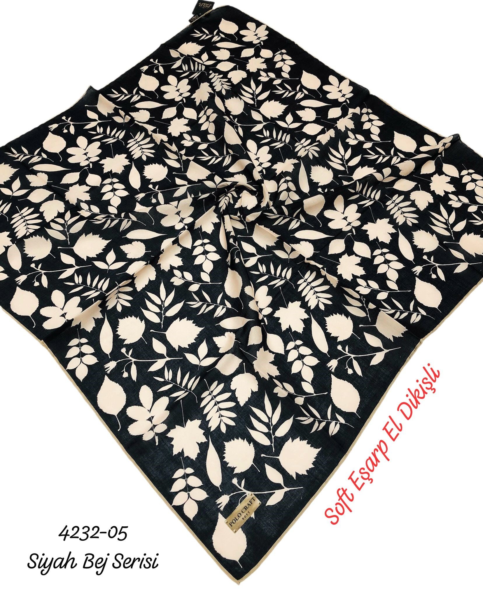 4232 Soft Eşarp El Dikişli