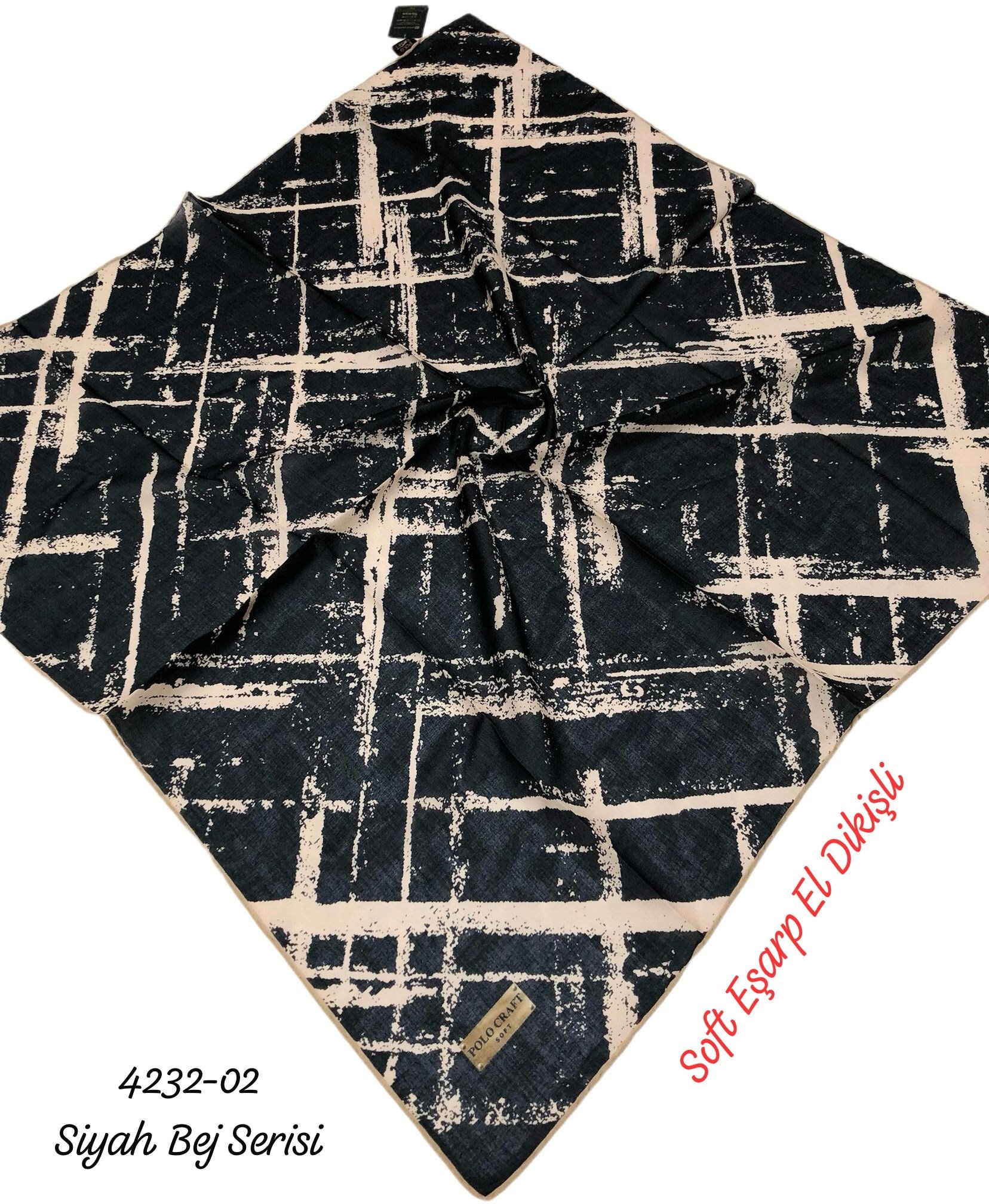 4232 Soft Eşarp El Dikişli