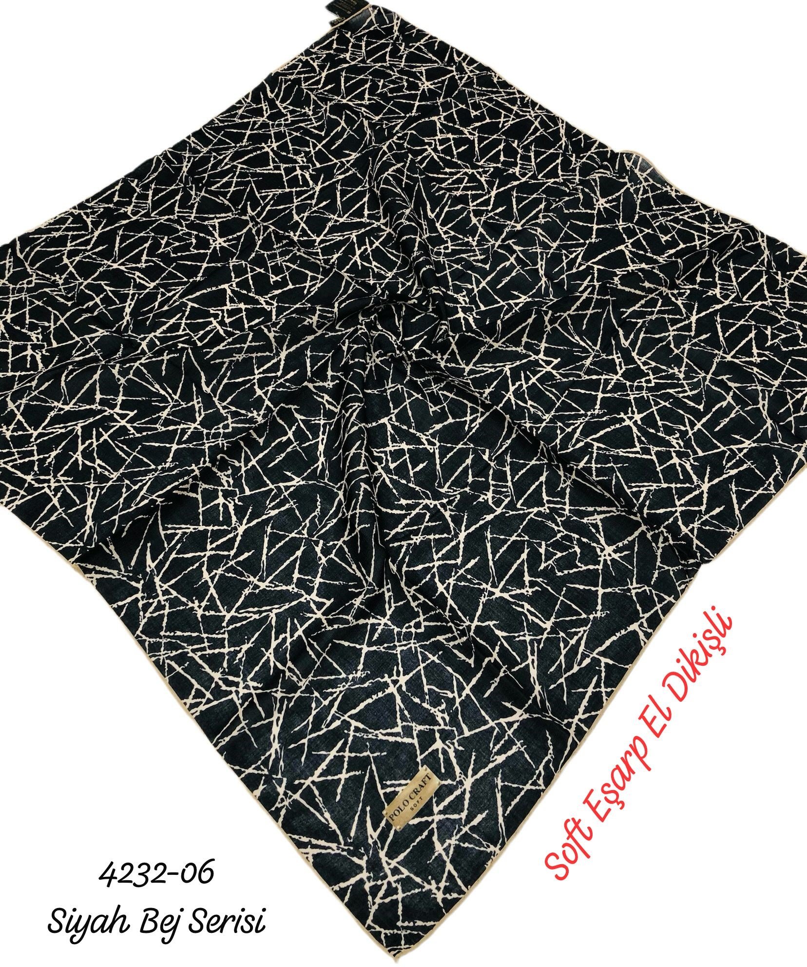 4232 Soft Eşarp El Dikişli