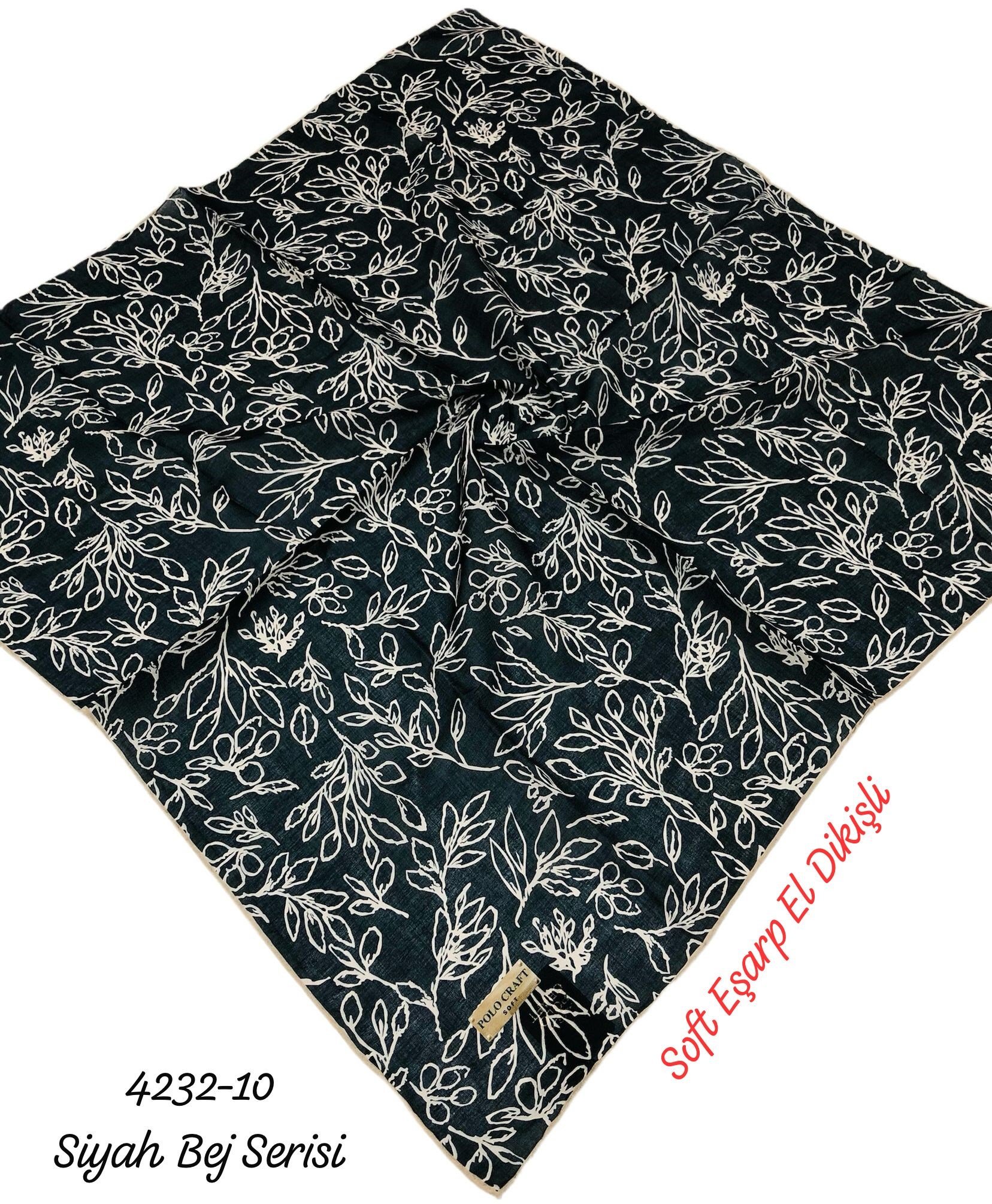 4232 Soft Eşarp El Dikişli