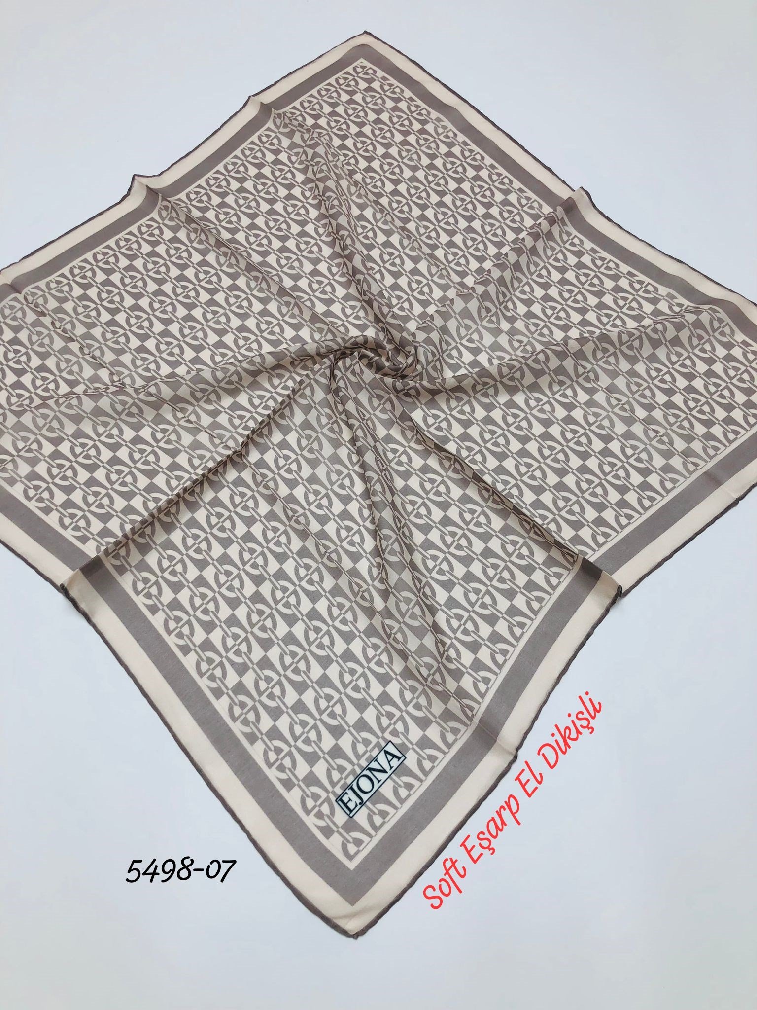 5498 Soft Eşarp El Dikişli