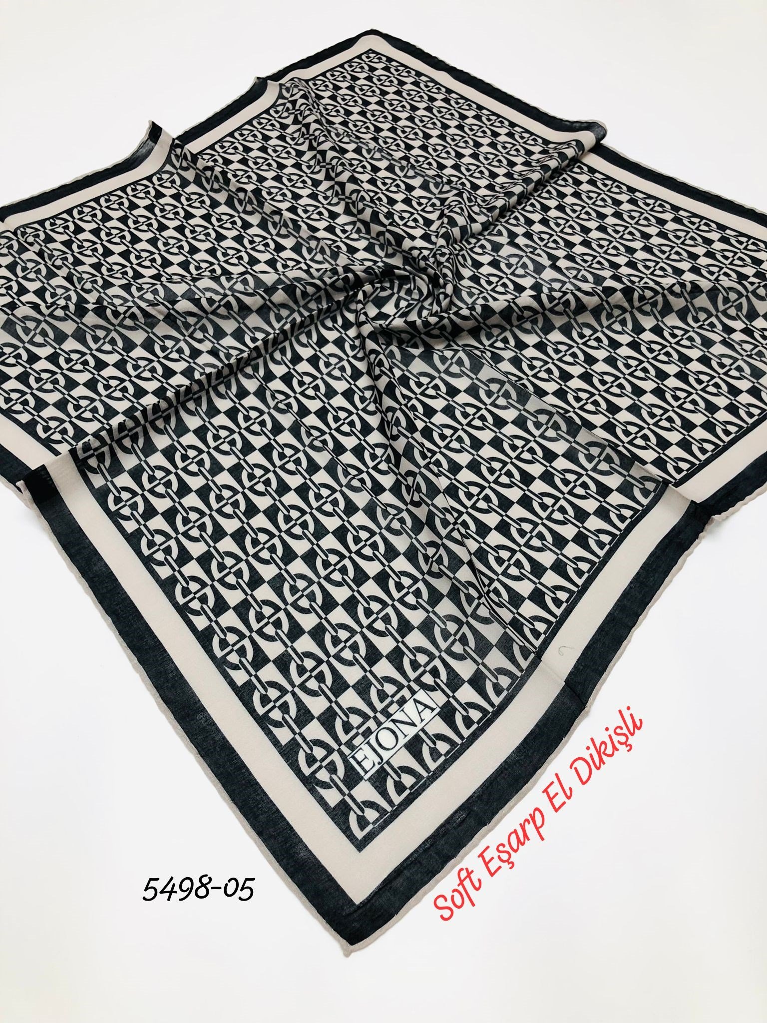 5498 Soft Eşarp El Dikişli