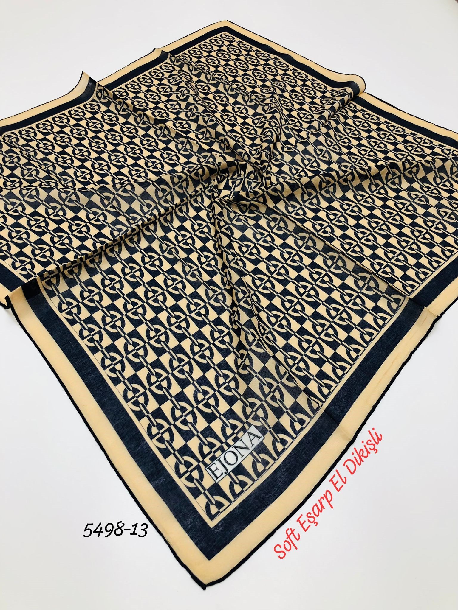 5498 Soft Eşarp El Dikişli