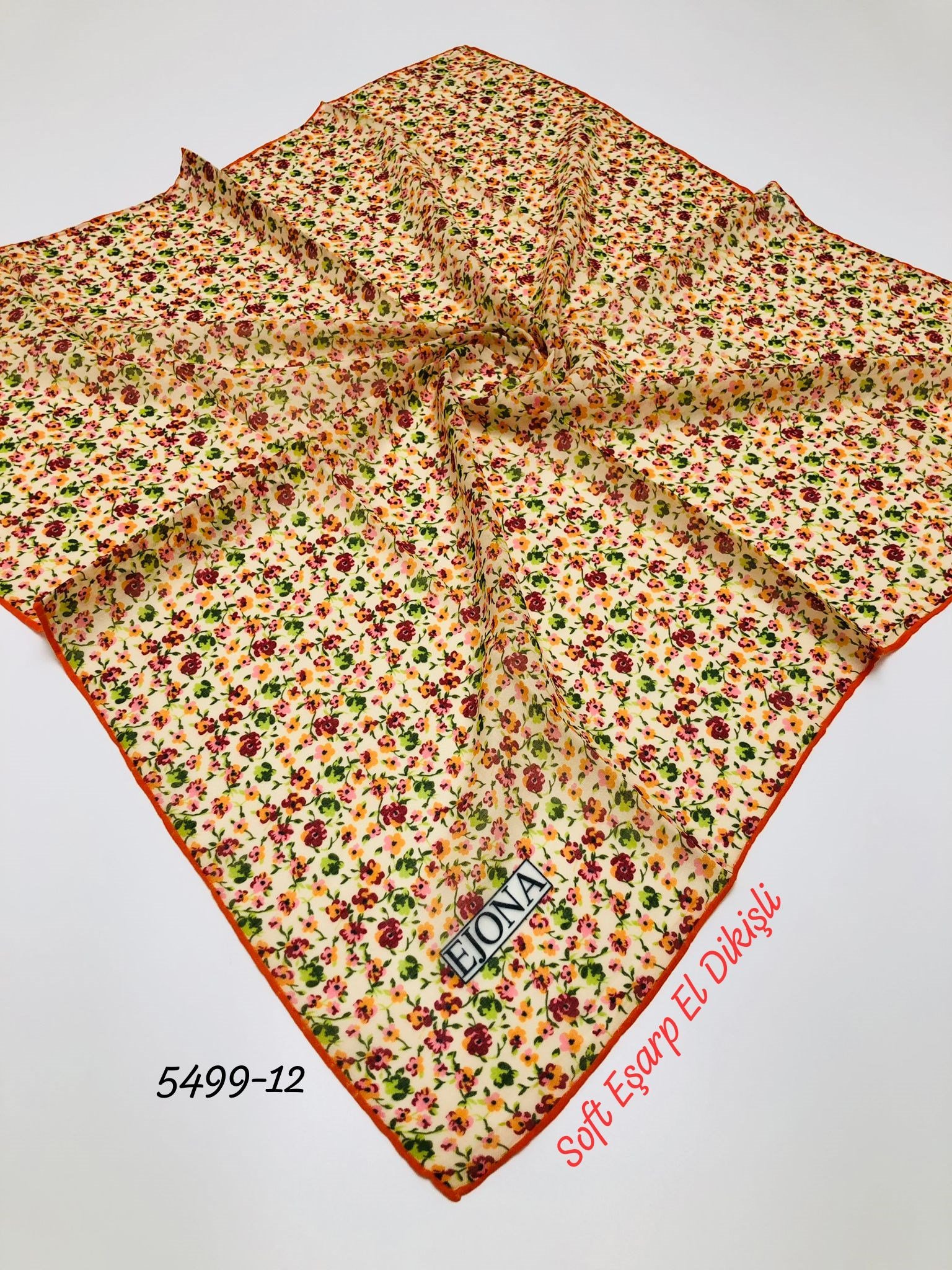 5499 Soft Eşarp El Dikişli