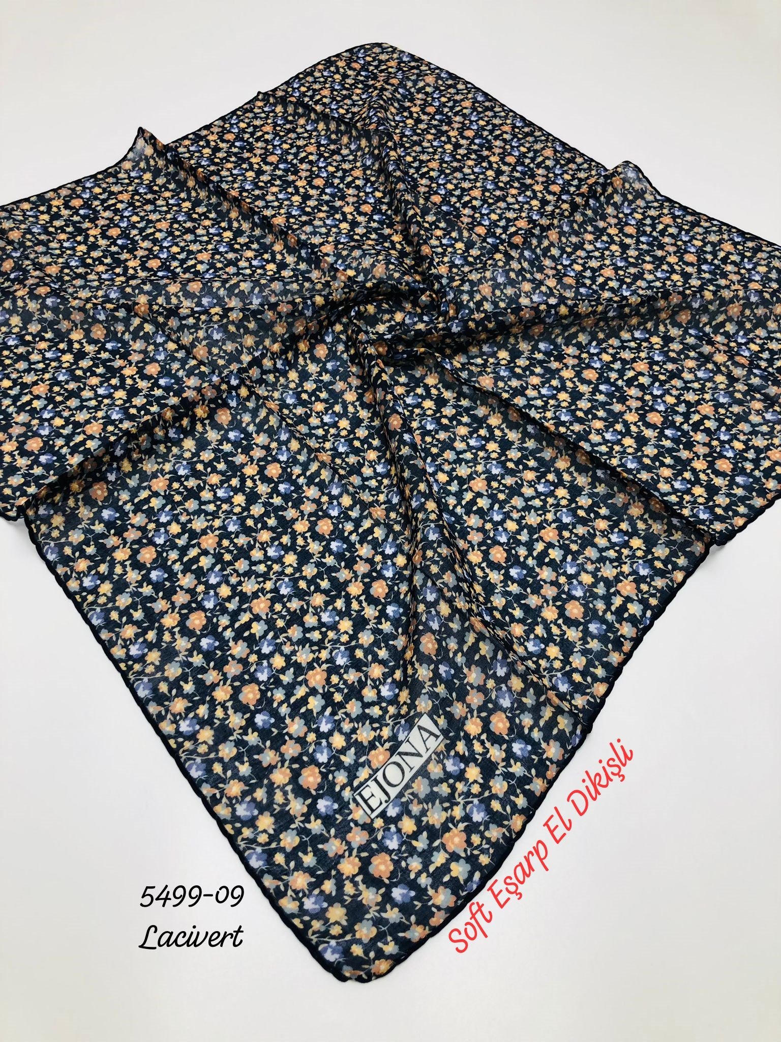 5499 Soft Eşarp El Dikişli