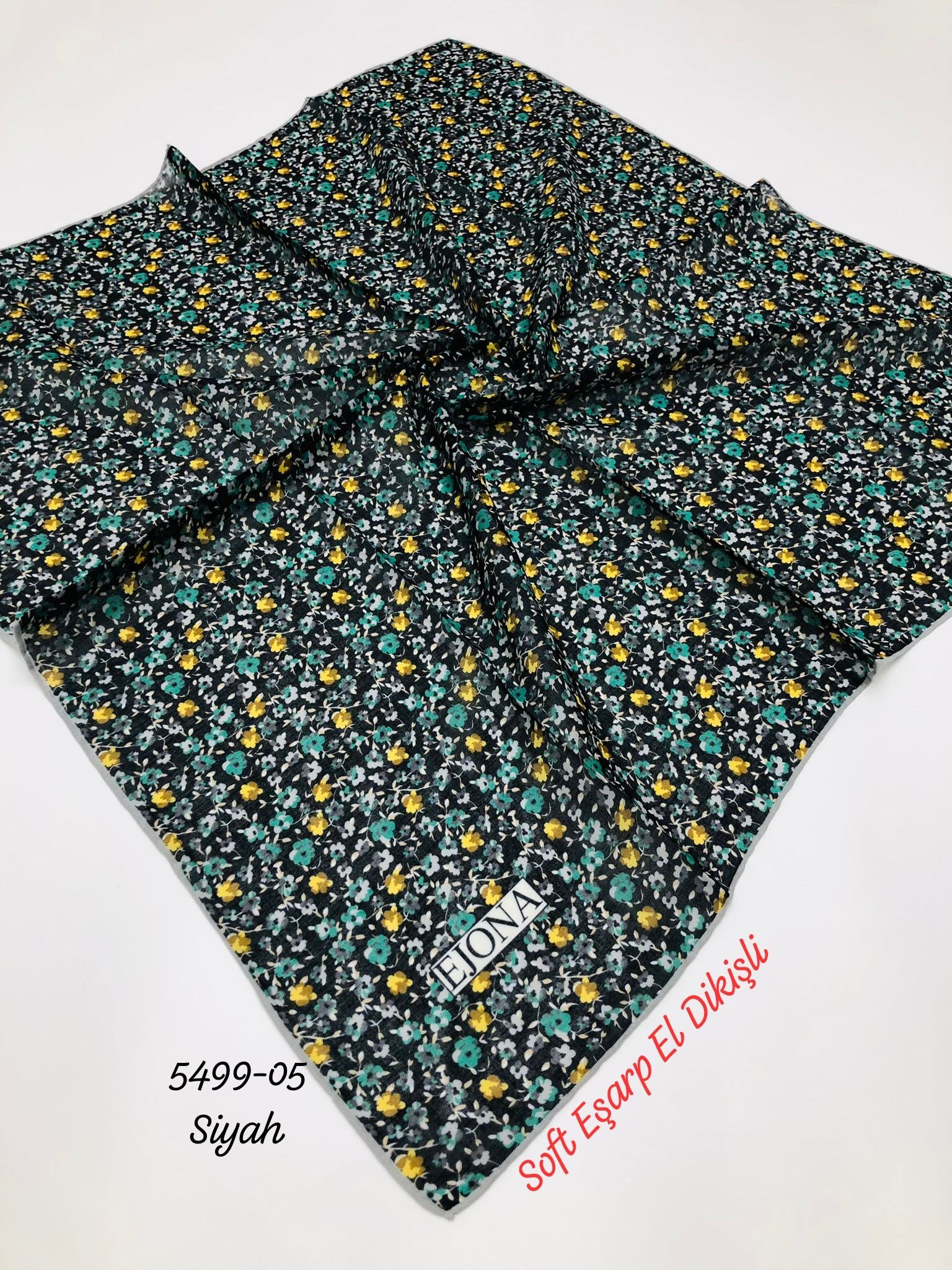 5499 Soft Eşarp El Dikişli