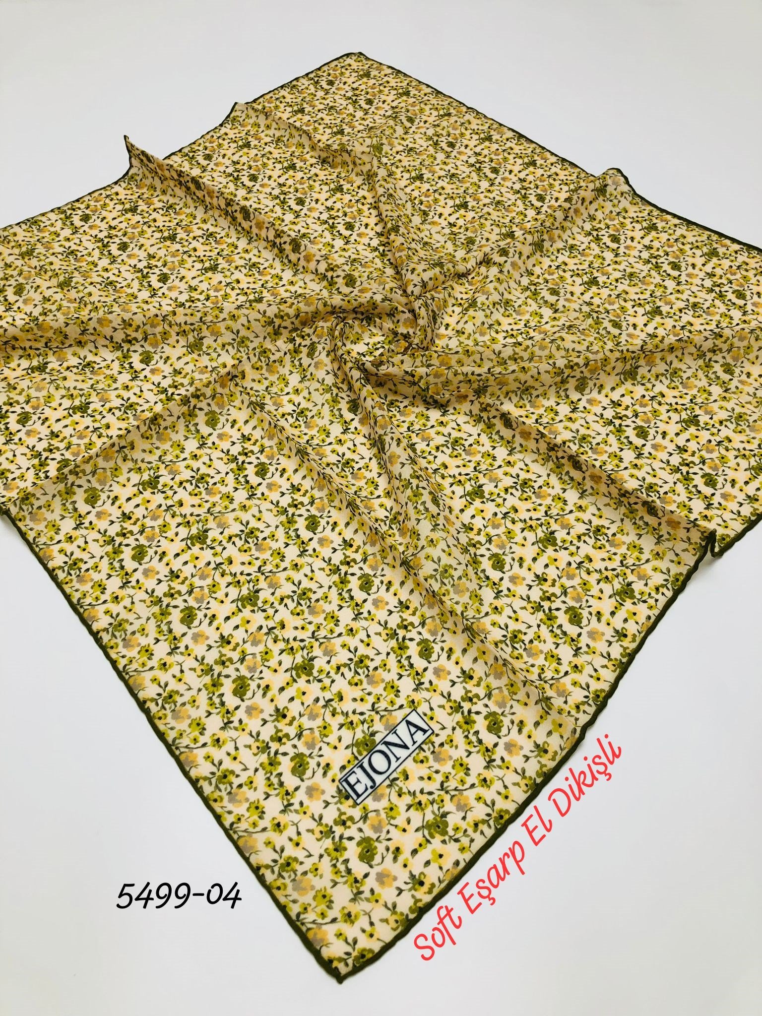 5499 Soft Eşarp El Dikişli