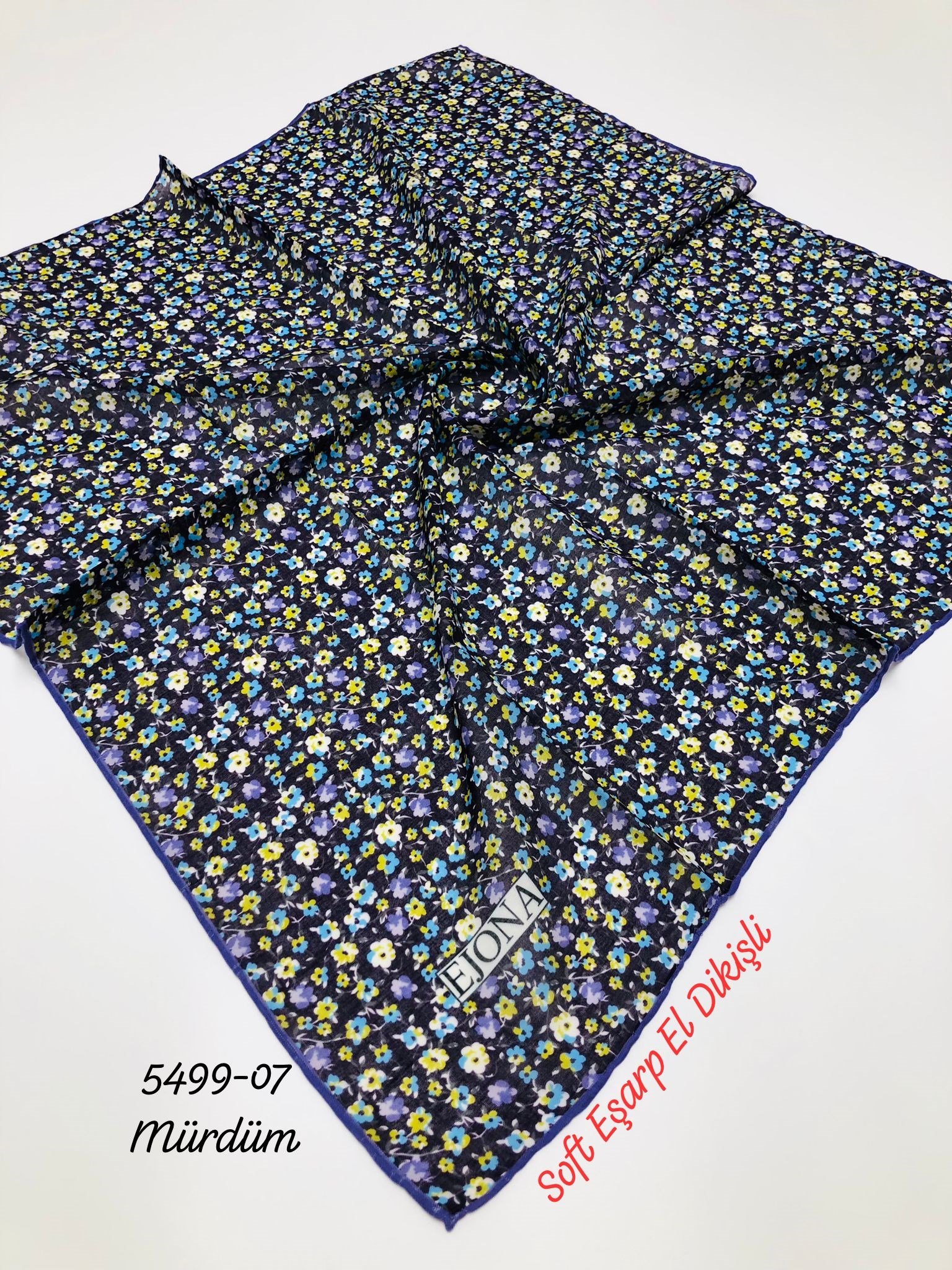 5499 Soft Eşarp El Dikişli