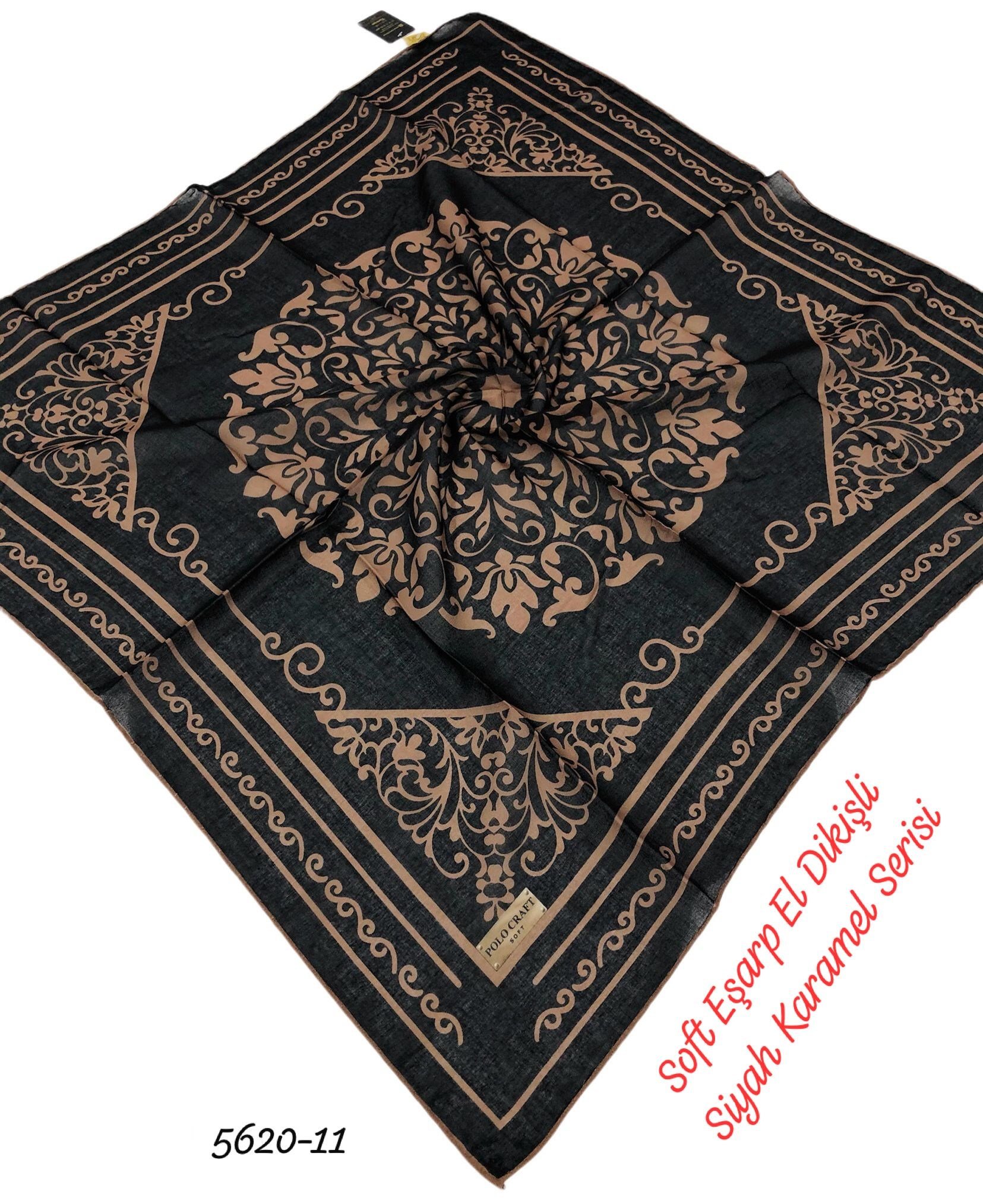 5620 Soft Eşarp El Dikişli