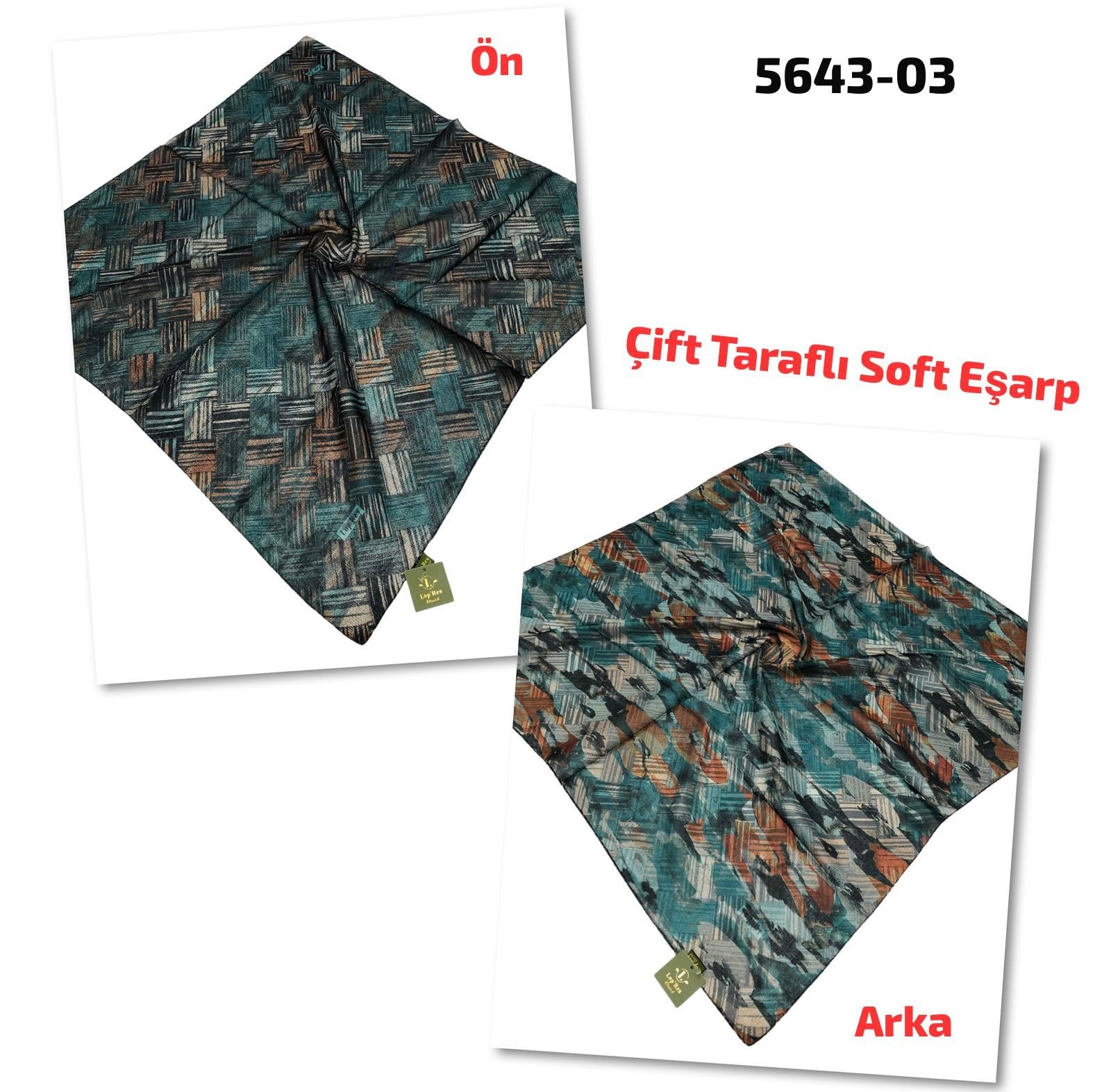 5643 Lop'Res Çift Taraflı Soft Eşarp