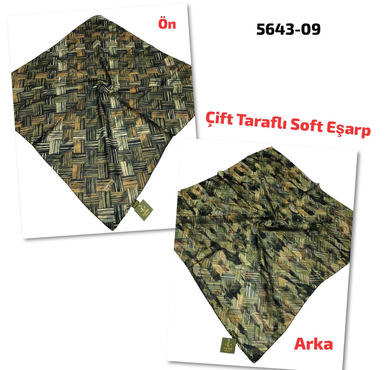 5643 Lop'Res Çift Taraflı Soft Eşarp