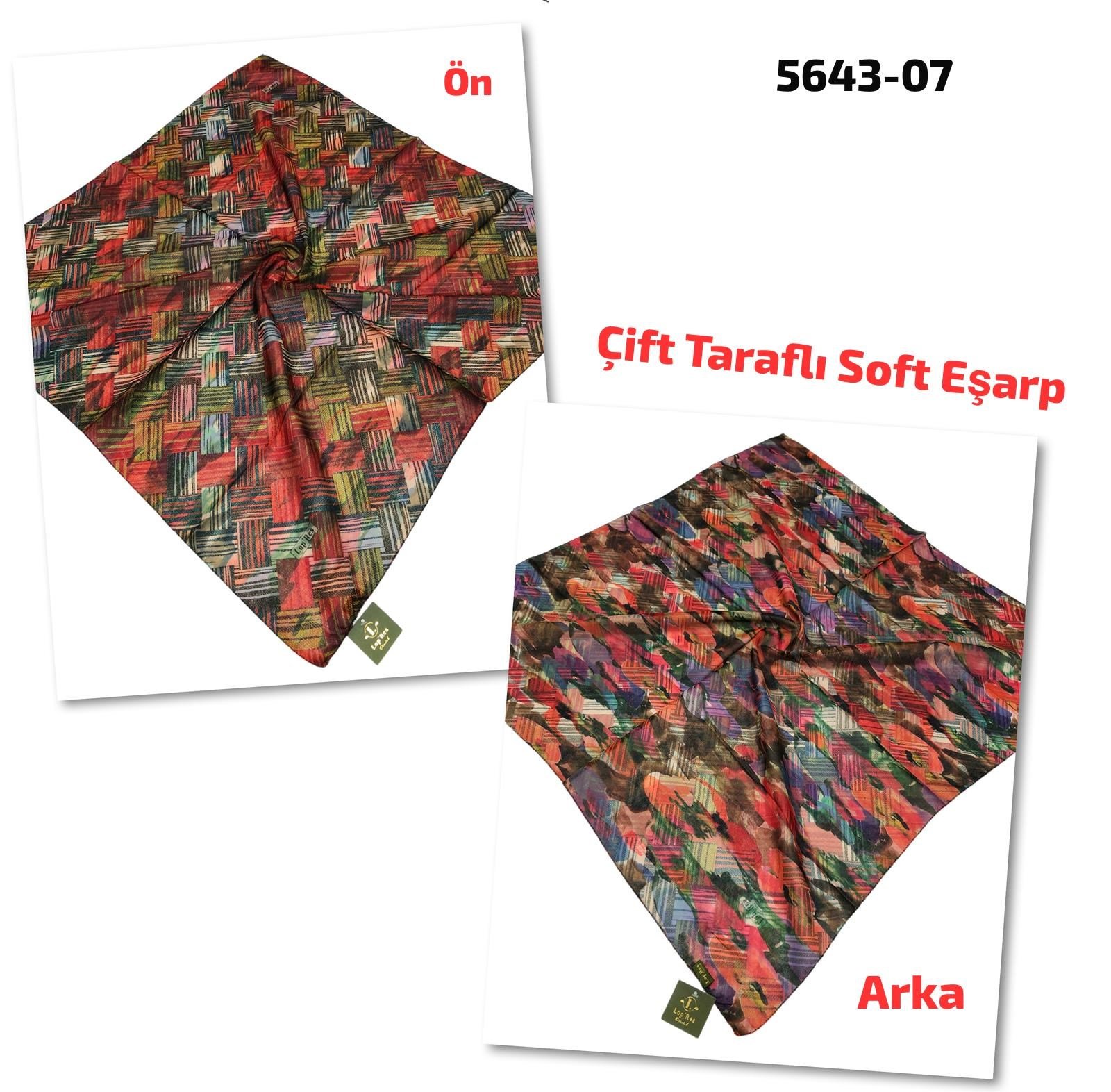 5643 Lop'Res Çift Taraflı Soft Eşarp