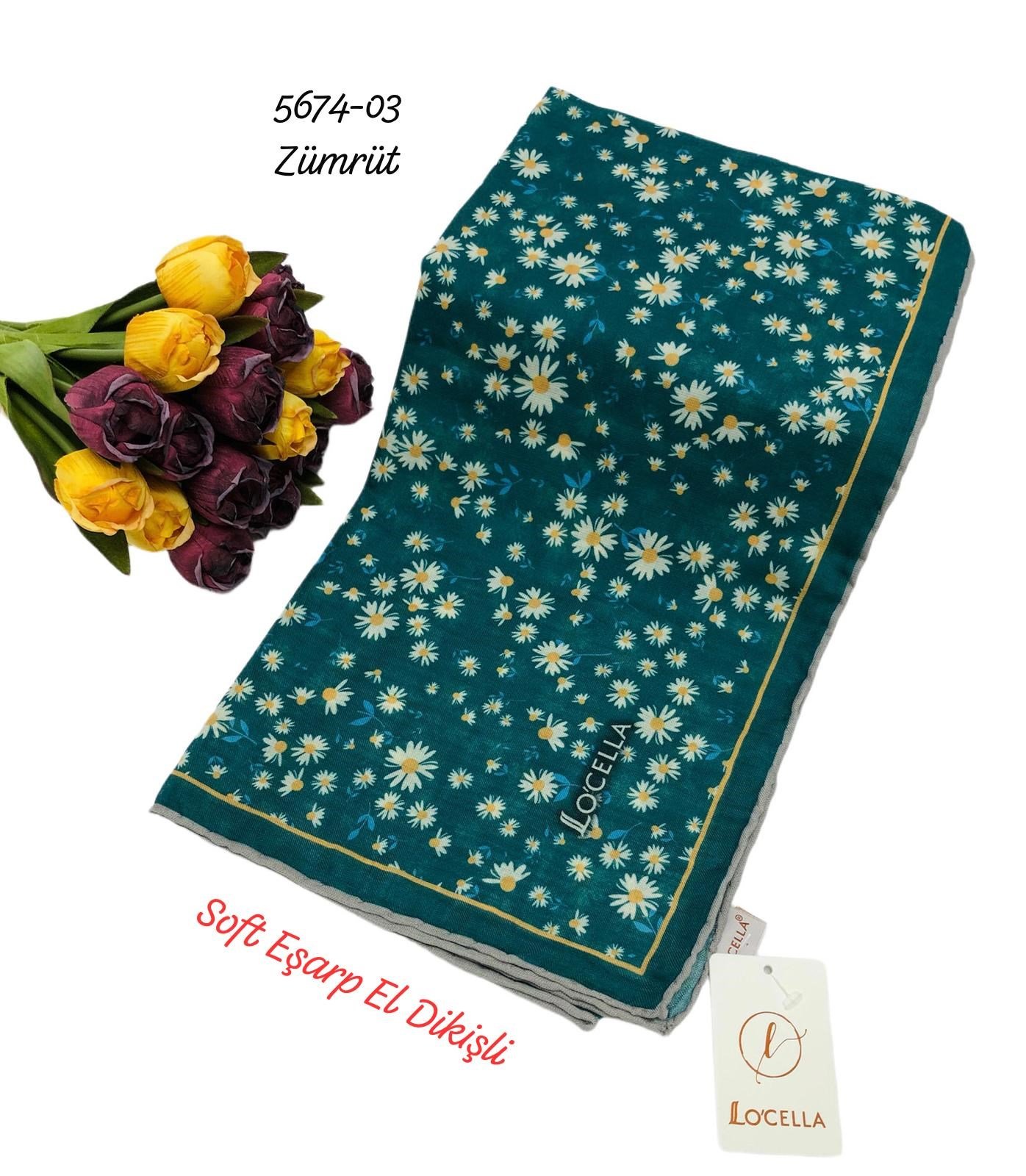5674 Locella Soft Eşarp El Dikişli