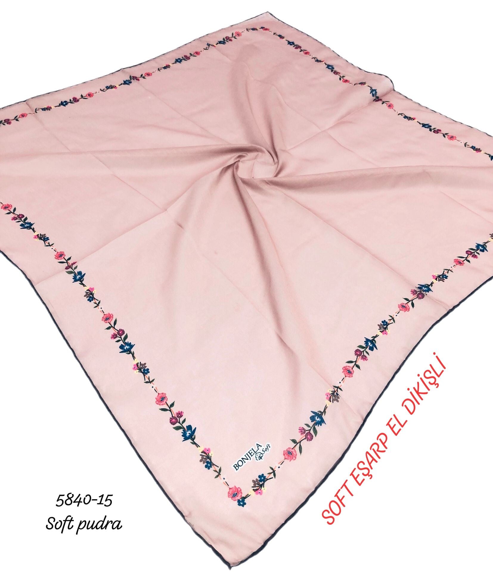 Soft Eşarp El Dikişli