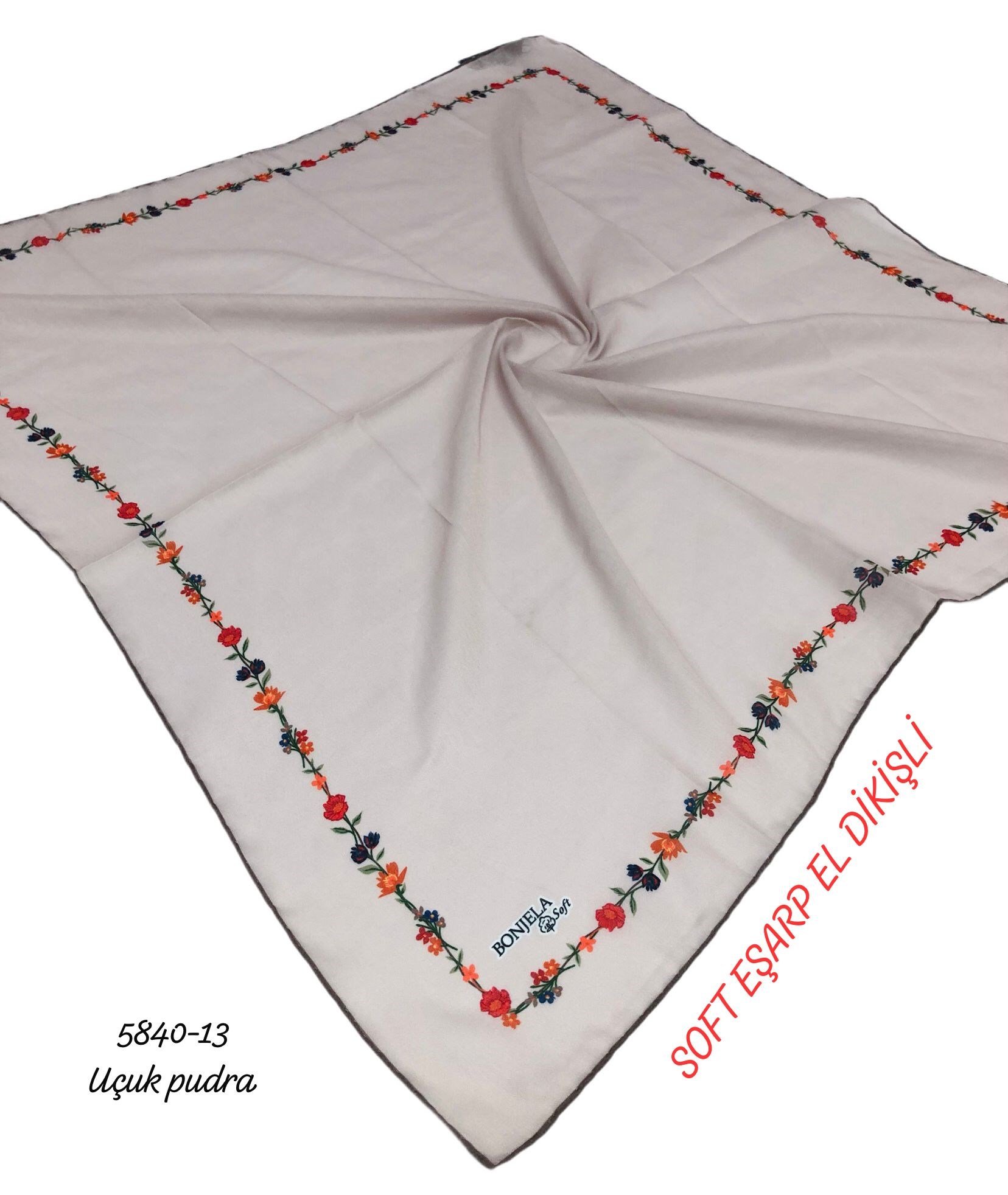 Soft Eşarp El Dikişli