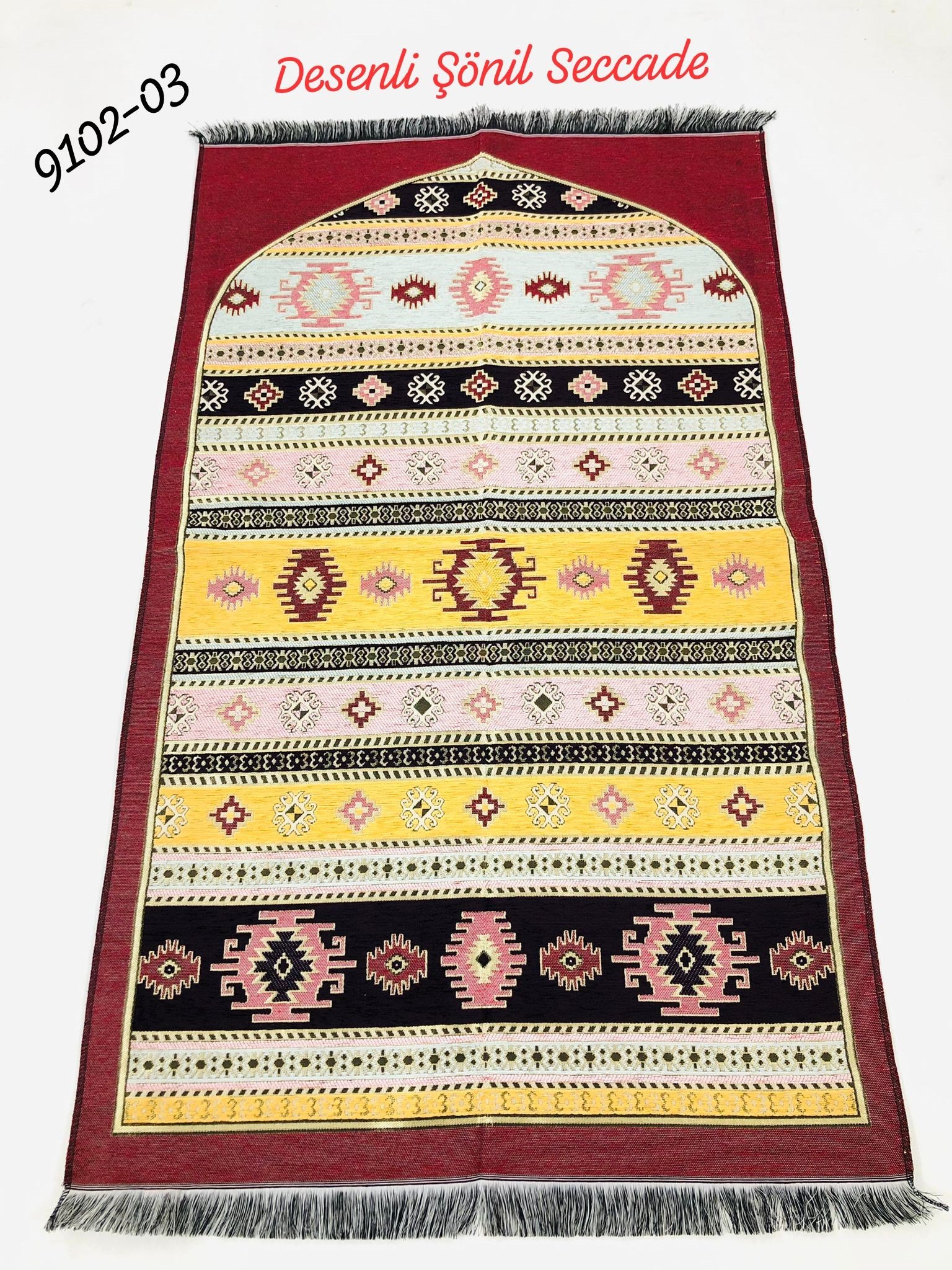 9102 Desenli Şönil Seccade