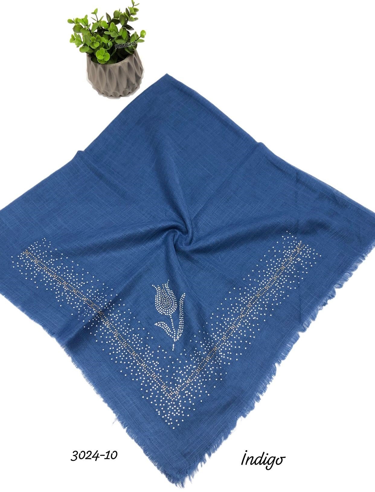 3024 Taşlı Flamlı Eşarp