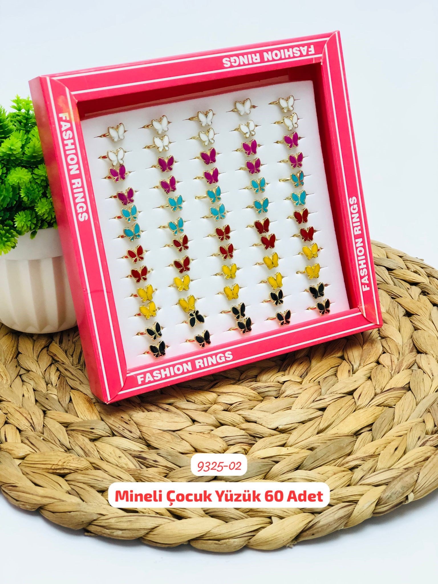 9325 Mineli Çocuk Yüzük 60 Adet