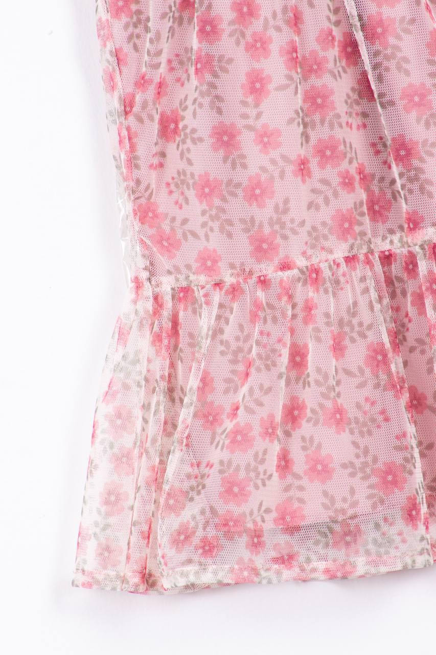 ÇİÇEKLİ TÜL ELBİSE