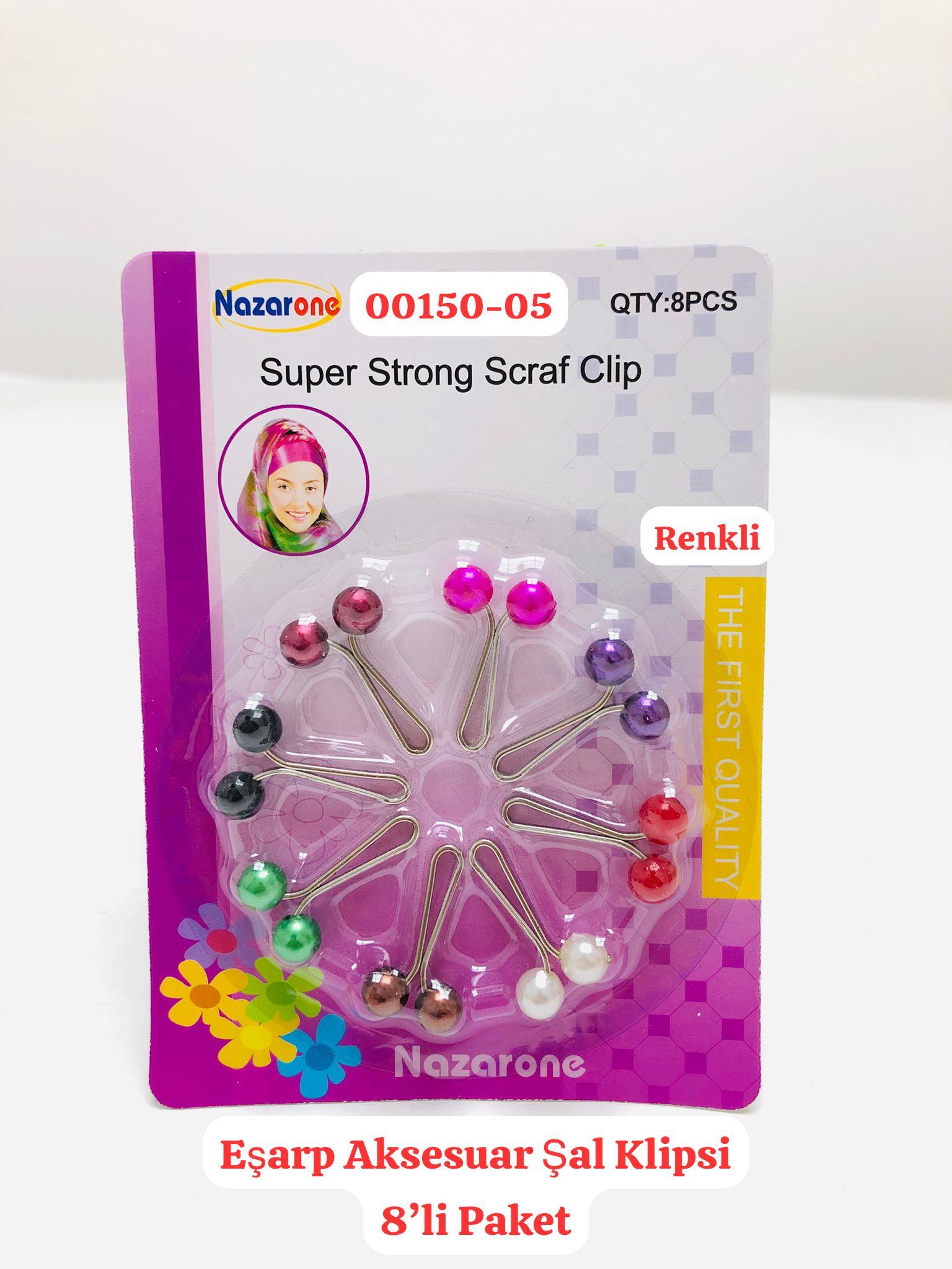 00150 Eşarp Aksesuar Şal Klipsi 8'li