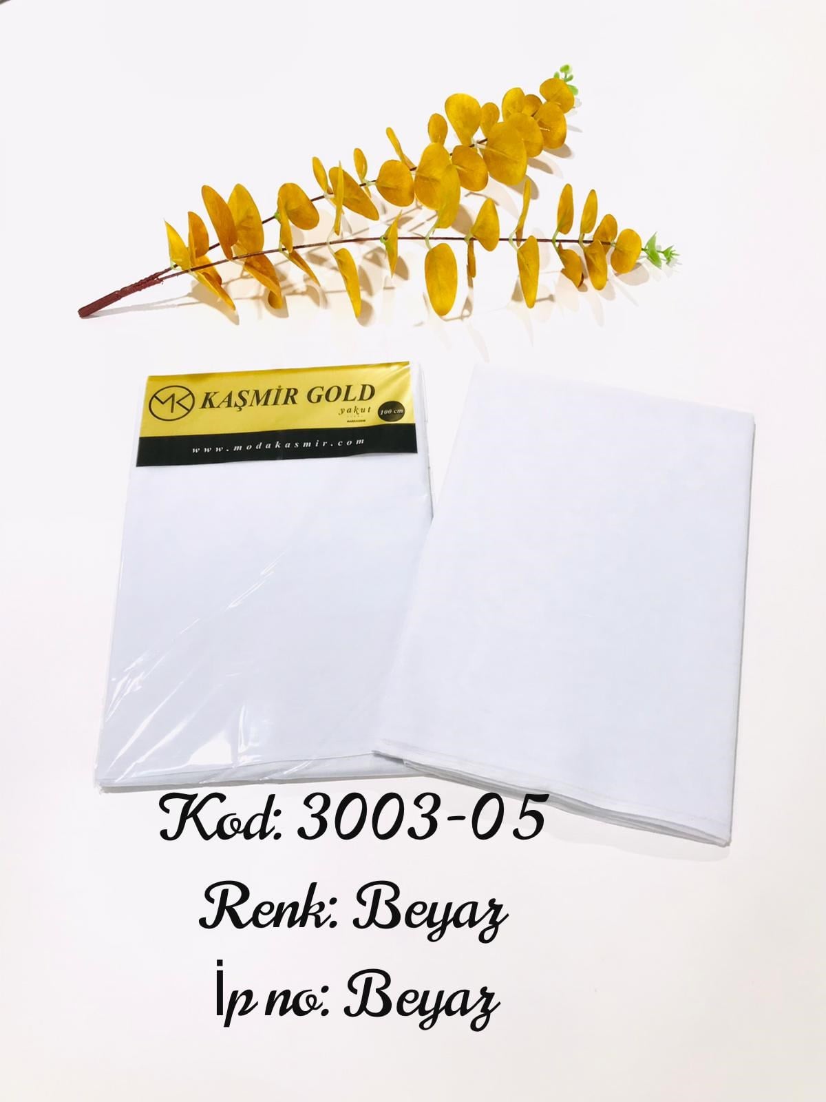 3003 Poşetli Kaşmir 100 Cm Düz Yazma