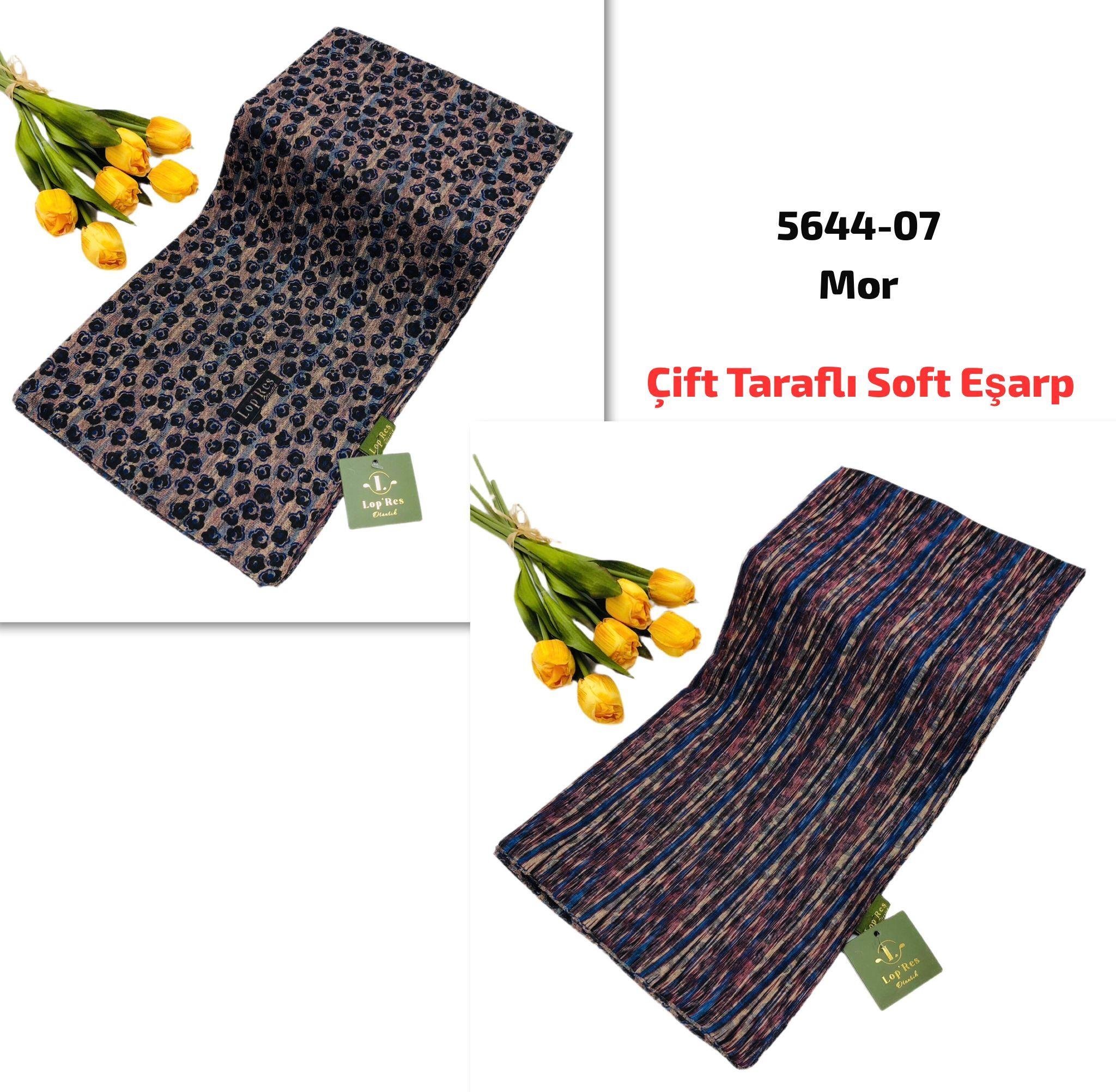 5644 Lop'Res Çift Taraflı Soft Eşarp