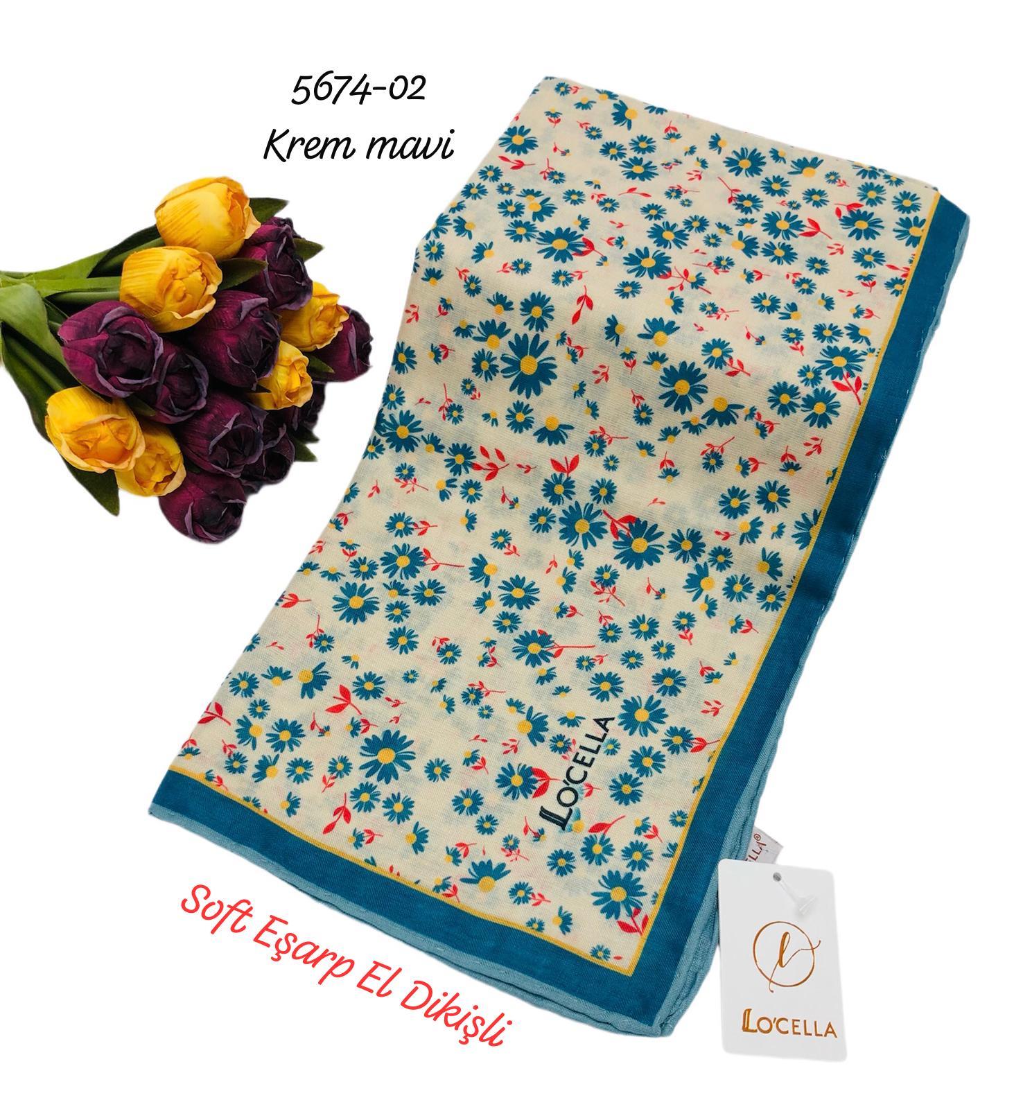 5674 Locella Soft Eşarp El Dikişli