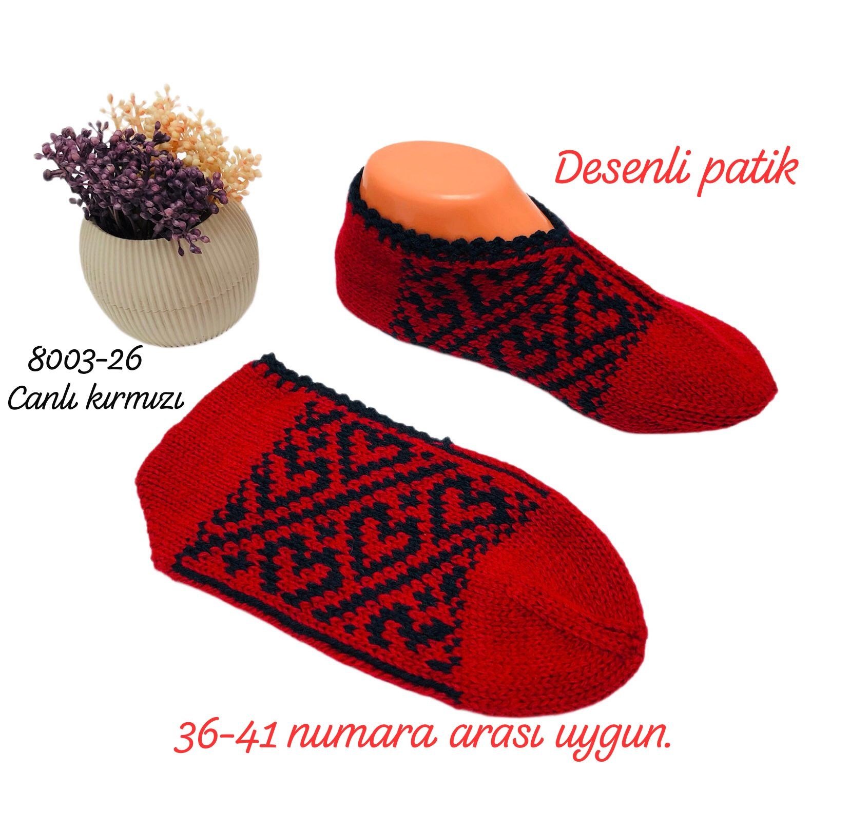 8003 Desenli Patik