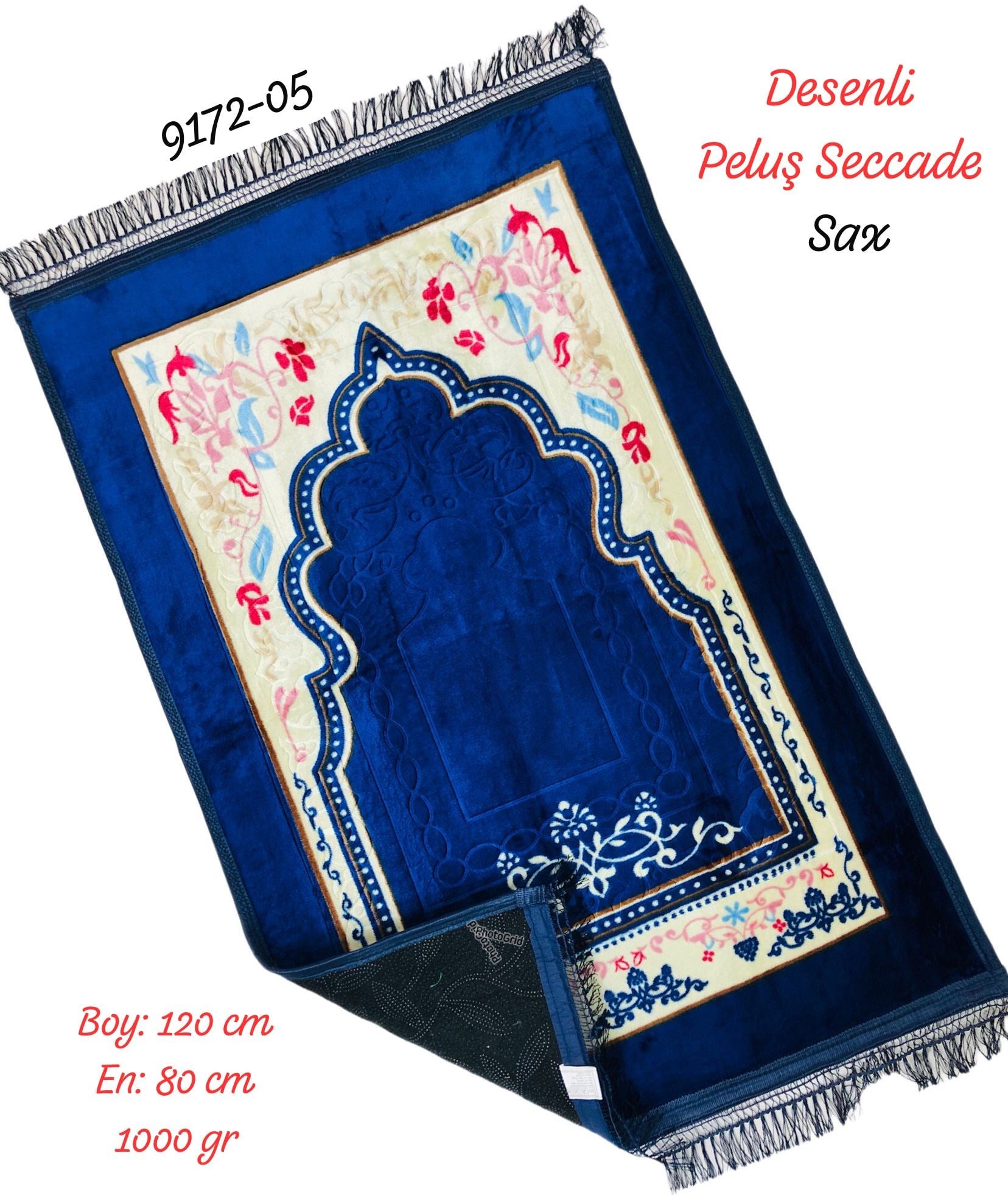 9172 Desenli Peluş Seccade