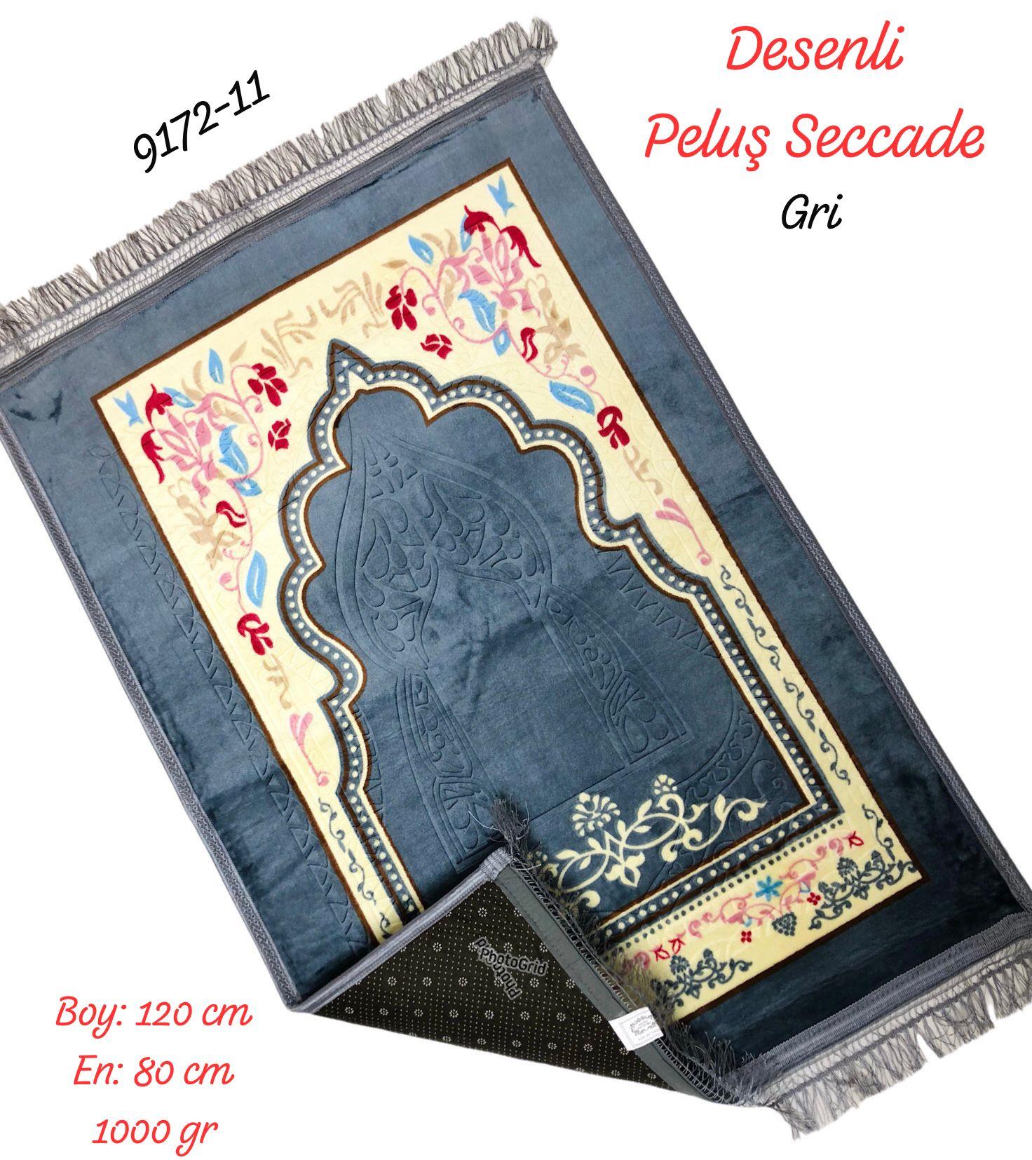 9172 Desenli Peluş Seccade