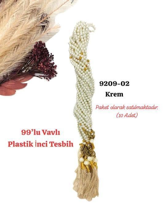 9209 99'lu Vavlı Plastik Tesbih