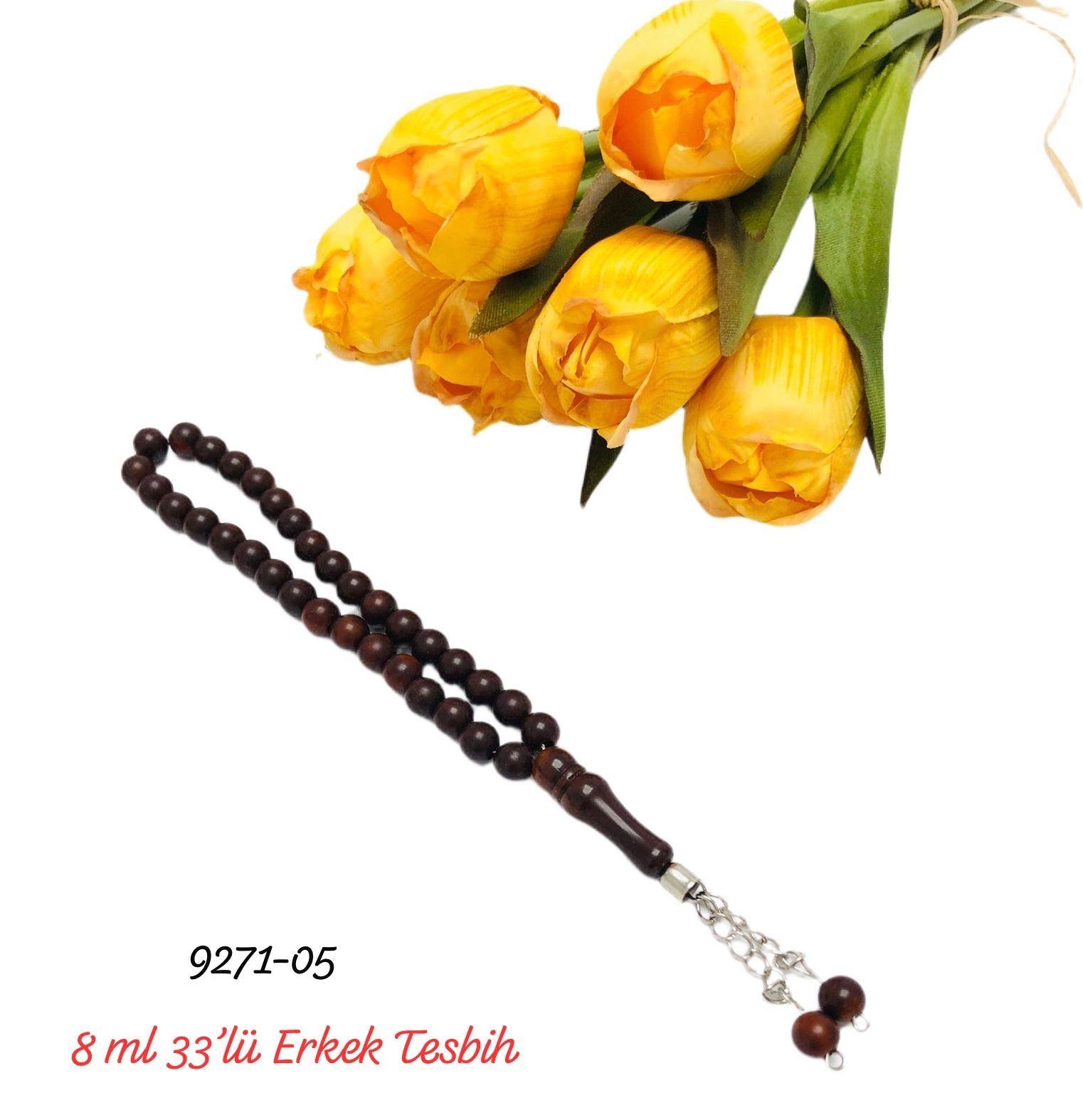 9271 Tekli 8'mm 33'lü Erkek Tesbihi
