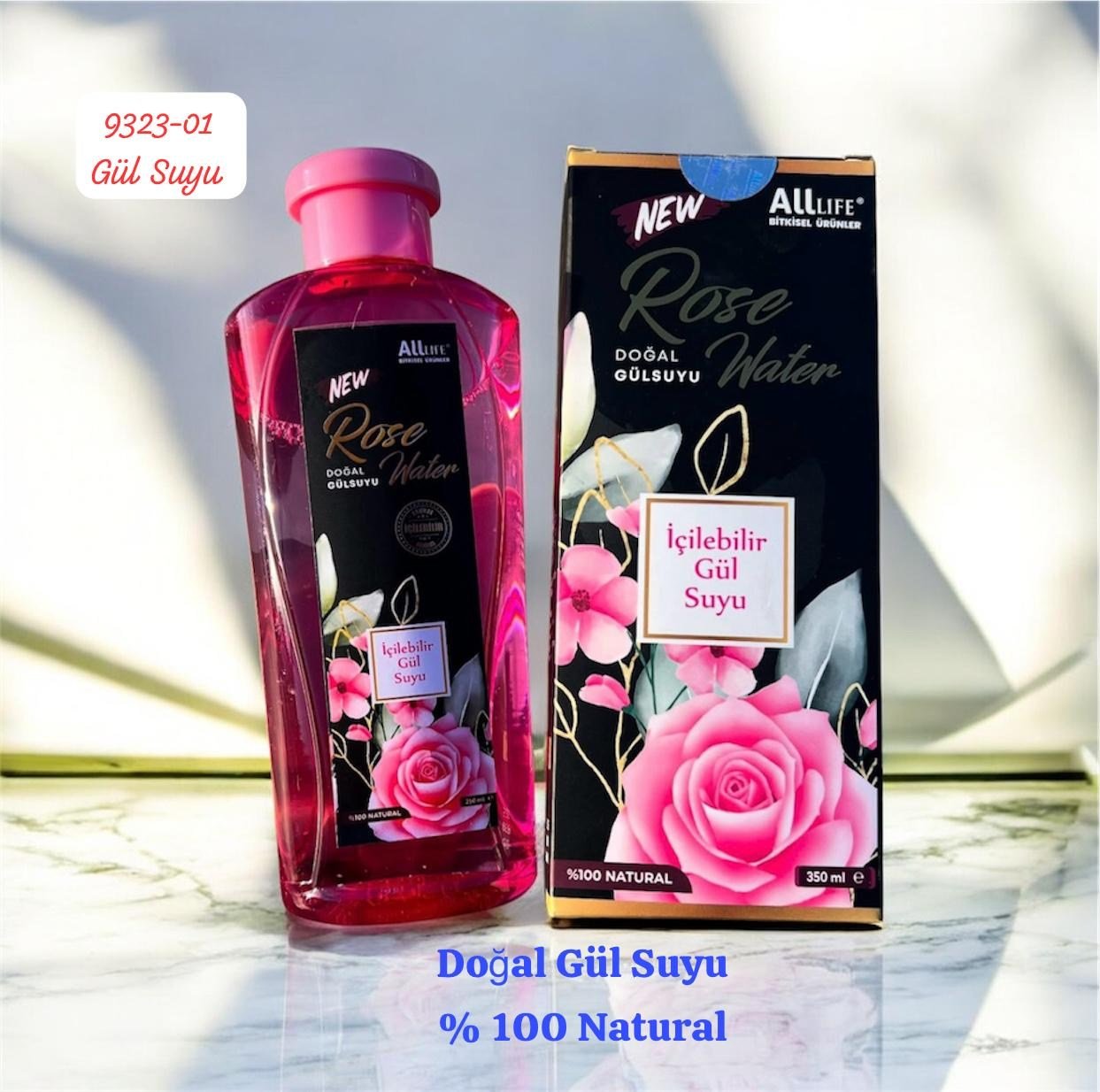 9323 İçilebilir Doğal Gül Suyu