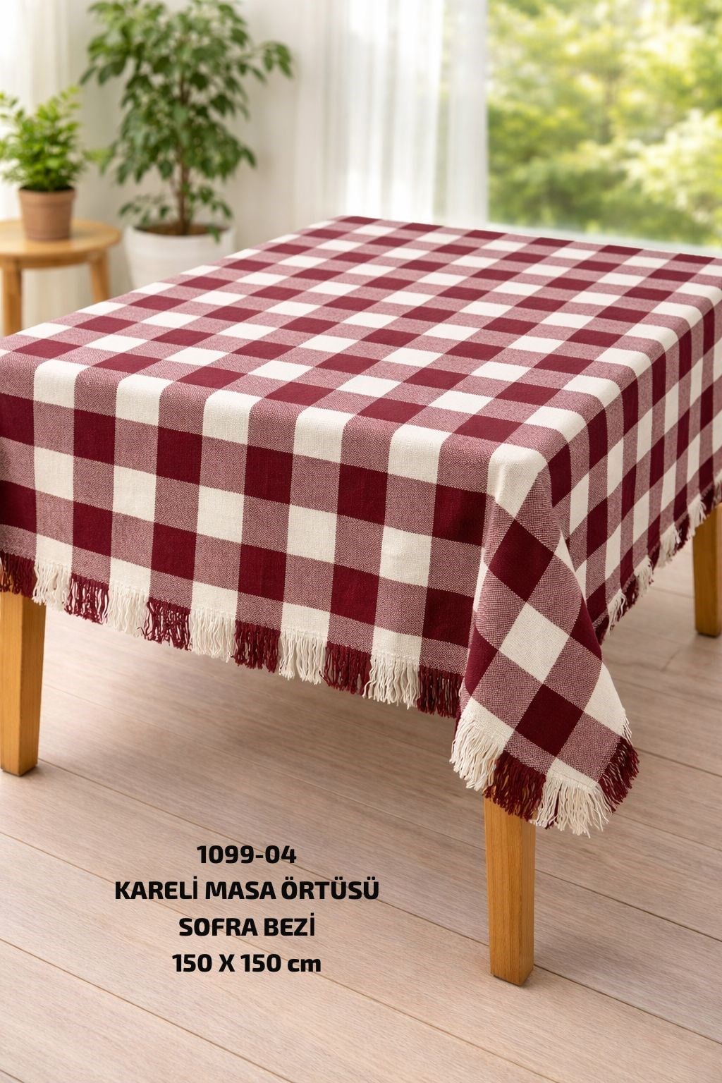 Kareli Masa Örtüsü Sofra Bezi