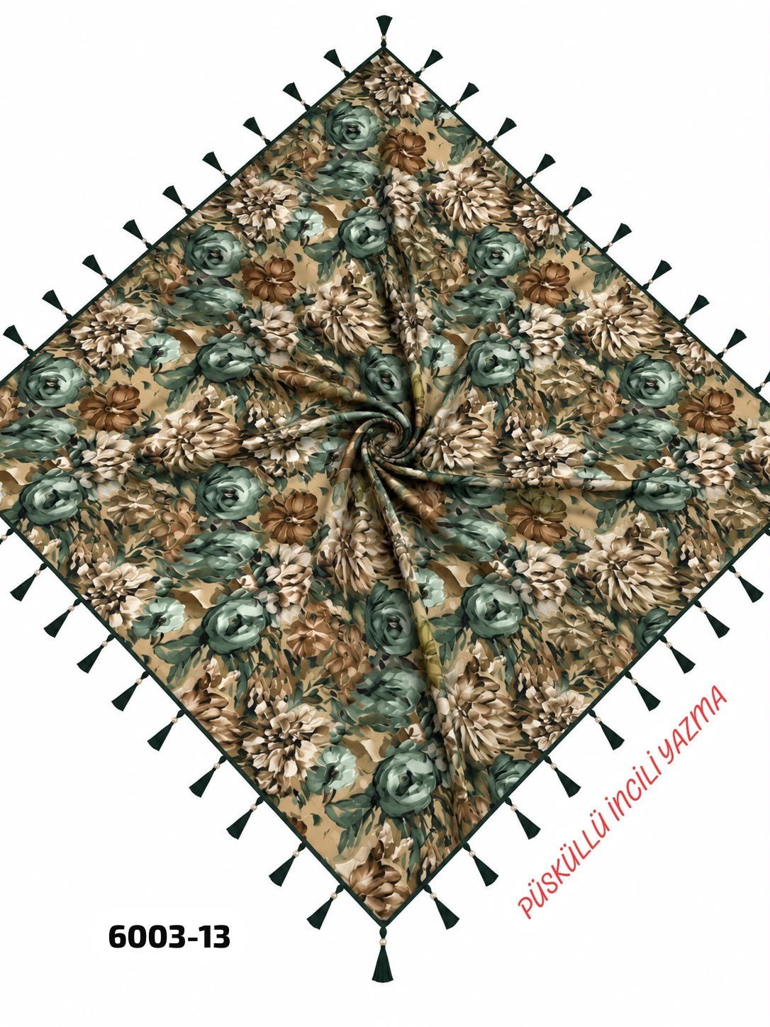 Püslüllü Boncuklu Yazma