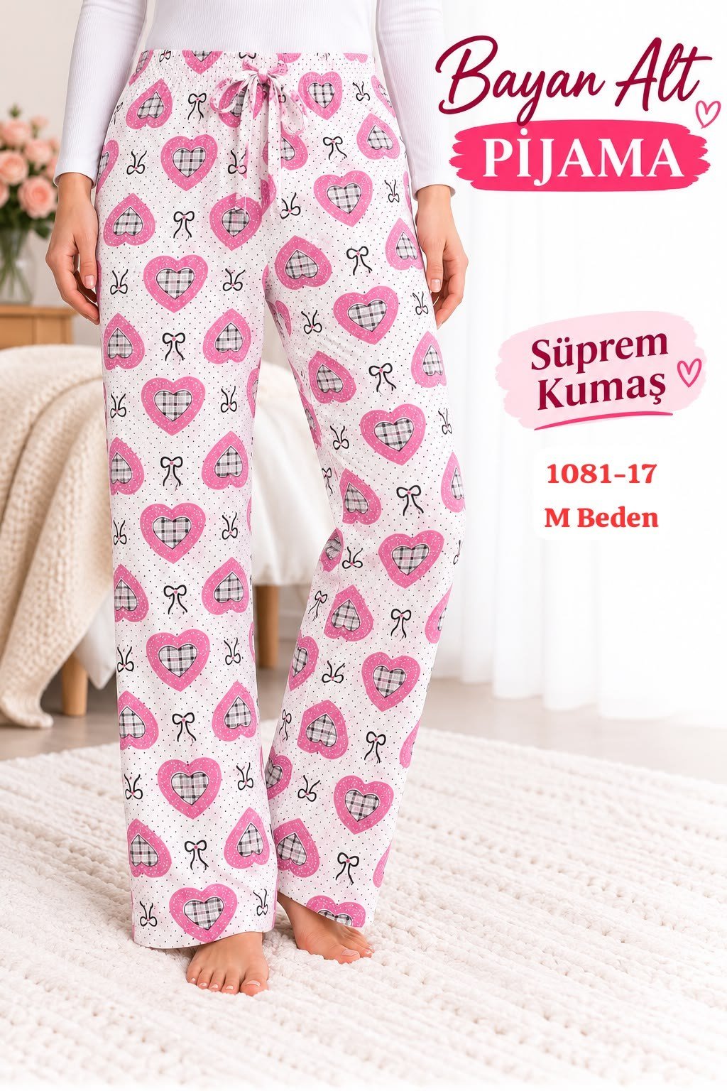 Süprem (sert) Kumaş Alt Pijama