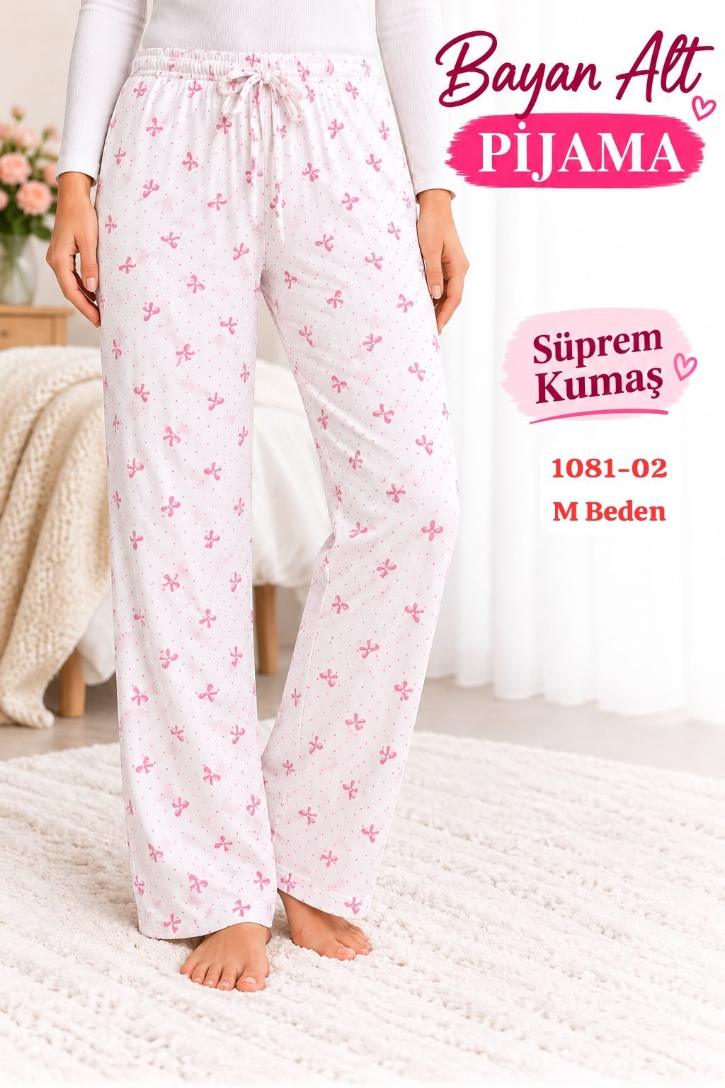 Süprem (sert) Kumaş Alt Pijama