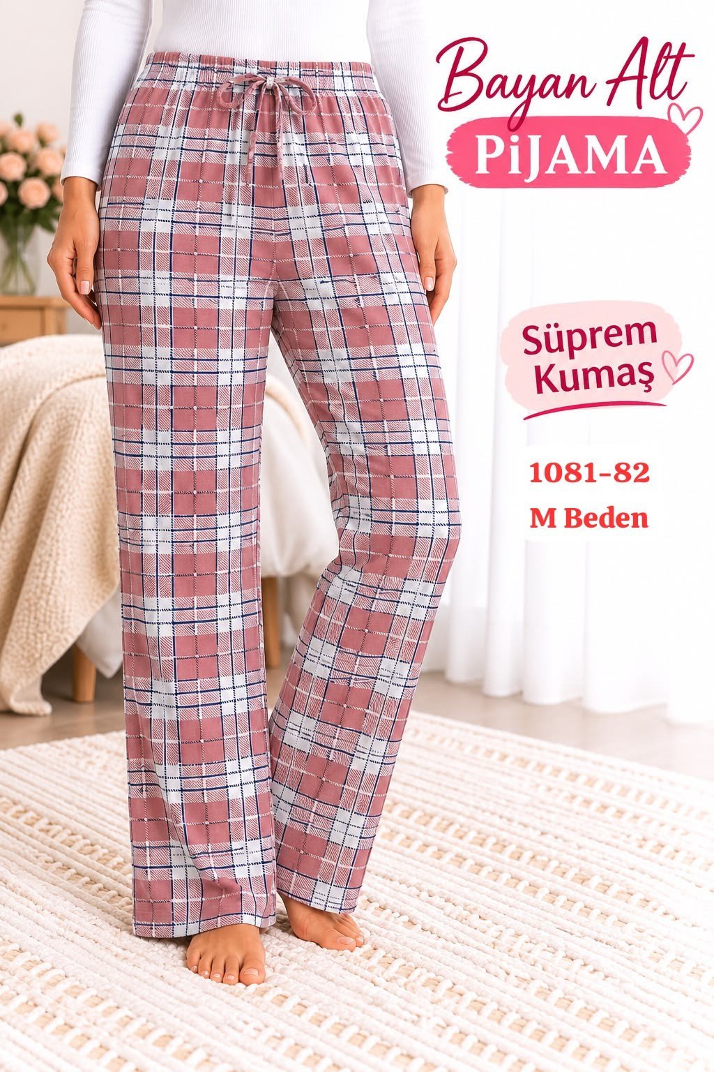 Süprem (sert) Kumaş Alt Pijama