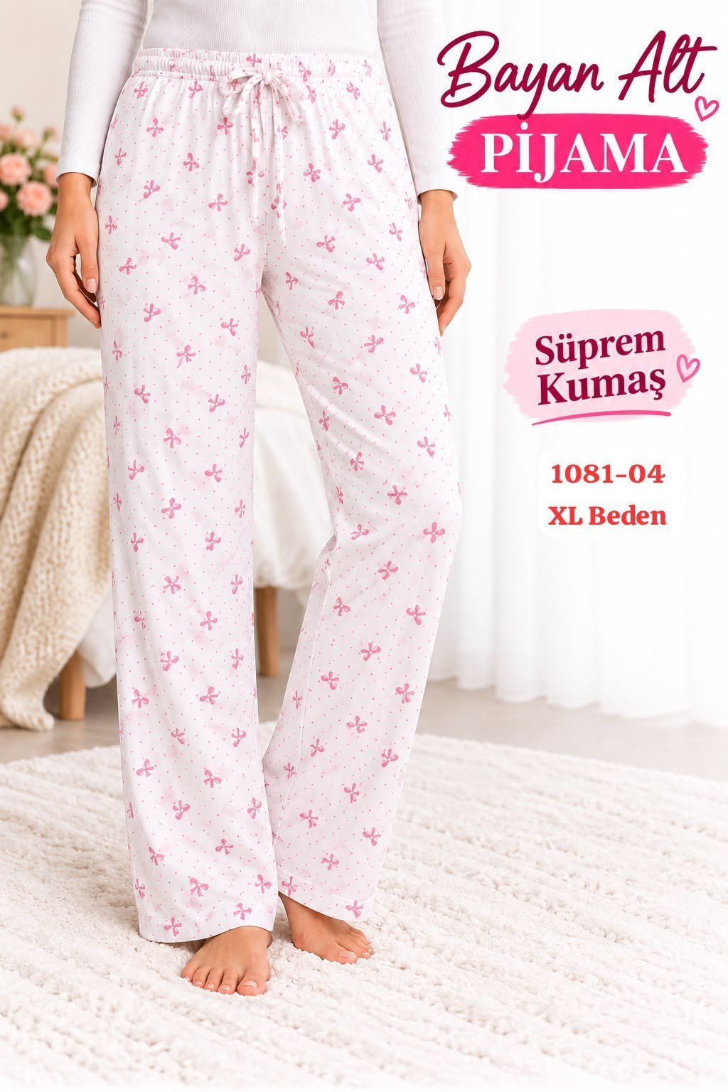 Süprem (sert) Kumaş Alt Pijama