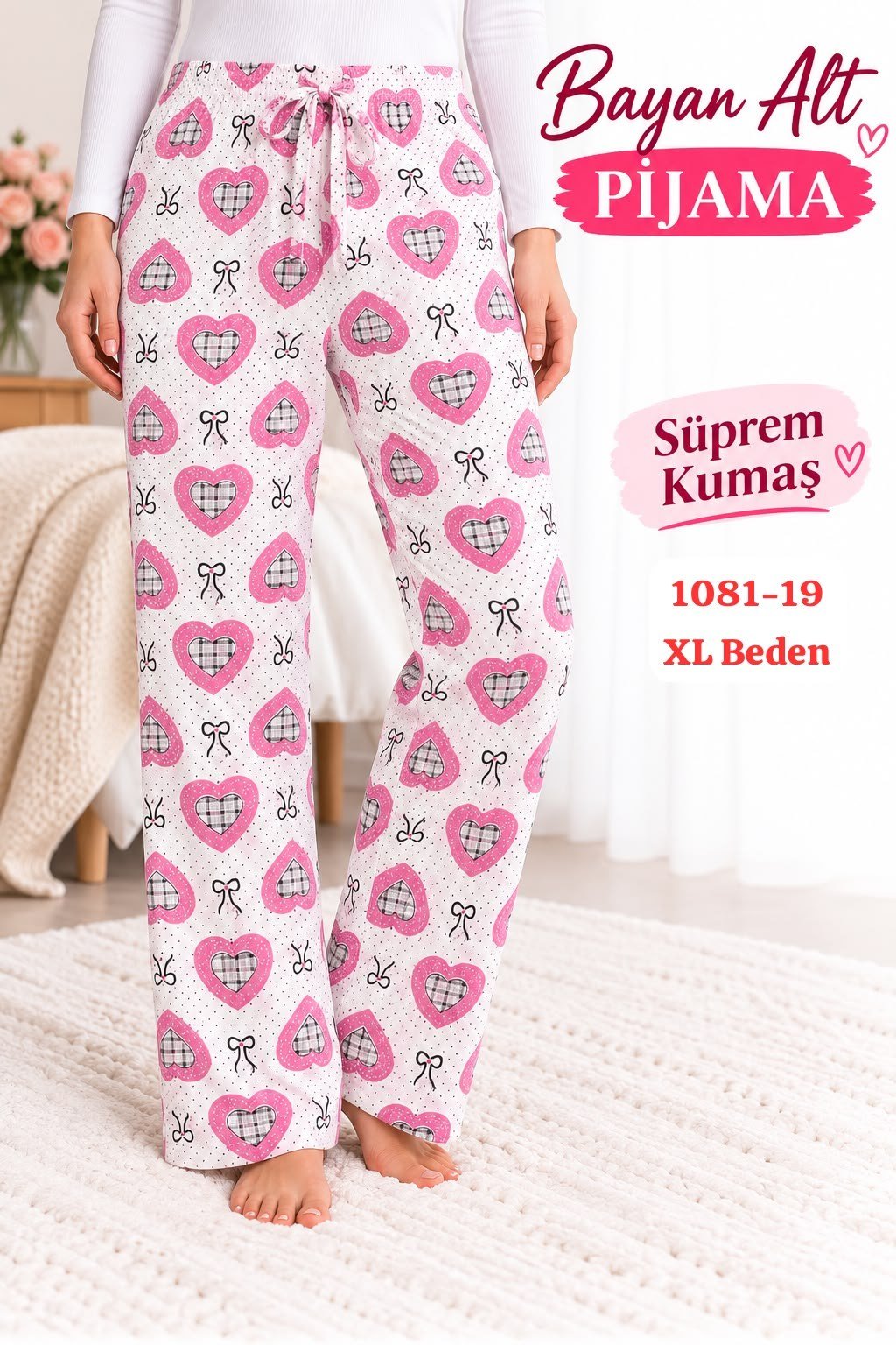 Süprem (sert) Kumaş Alt Pijama