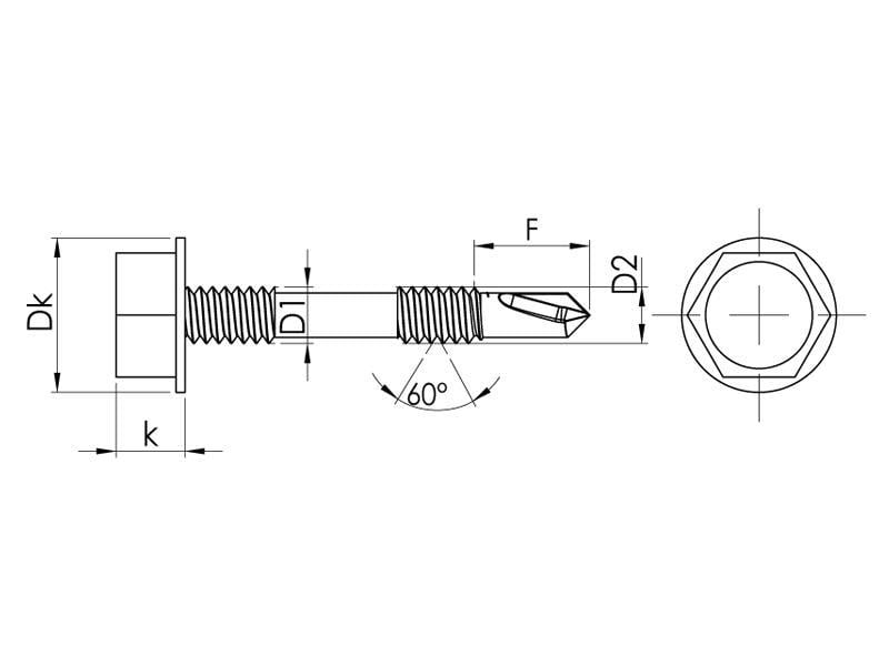 5.5x105 mm Poliüretan Panel Vidası 6 mm Deler
