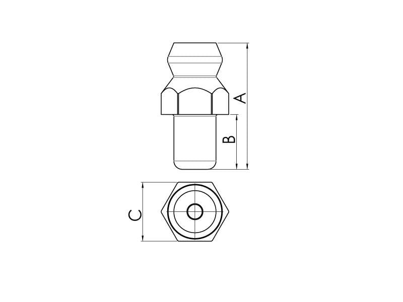 M8 Düz Gresörlük DIN 71412